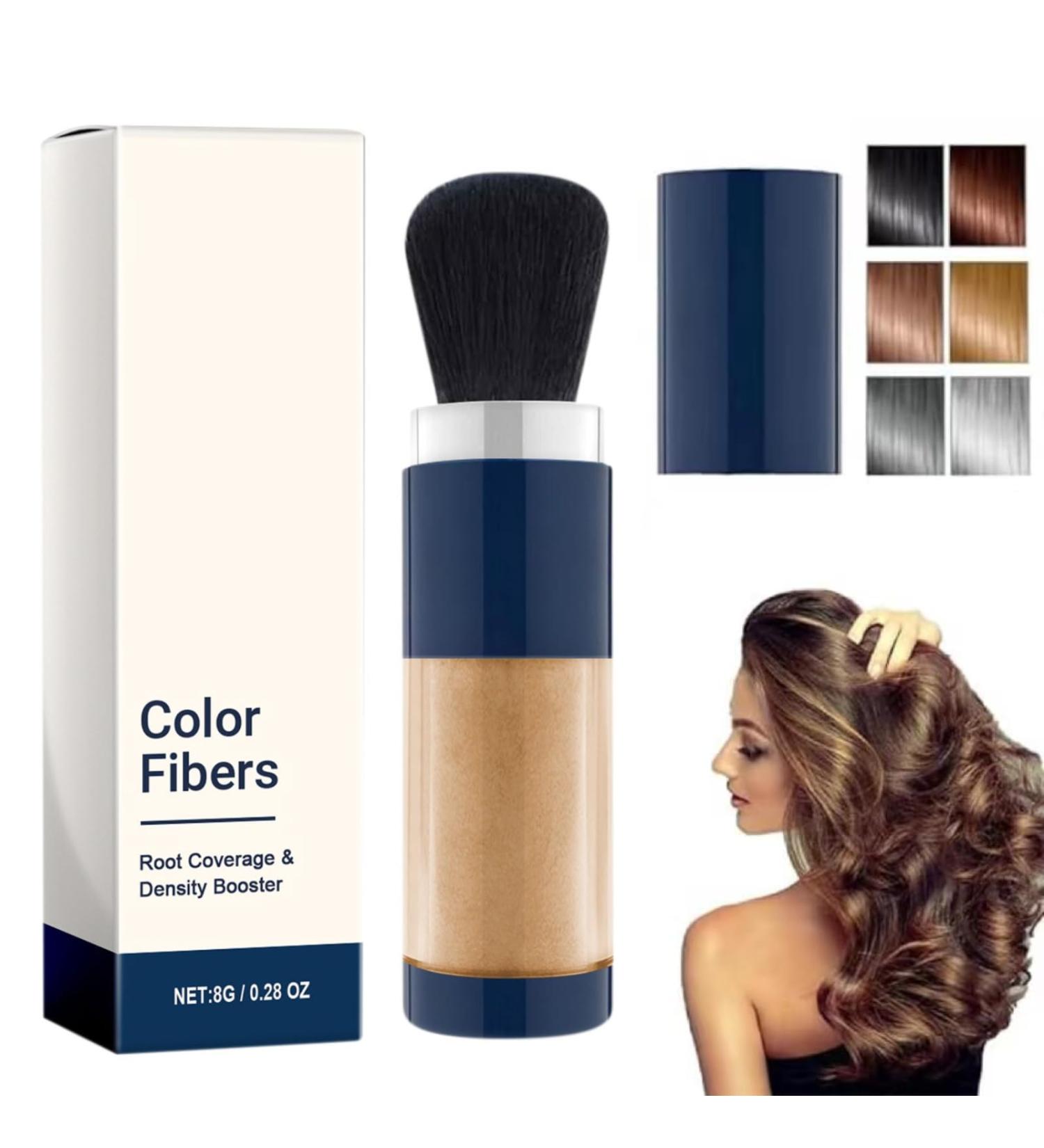 Supersize Color Fibers with Refill Set Colored Hair Thickener Hair Fibers for Men Women Temporary Hair Color for Root Touchup with Hair Thickening Powder Hair Fiber Powder (Brown) - Buy Online on GoSupps.com