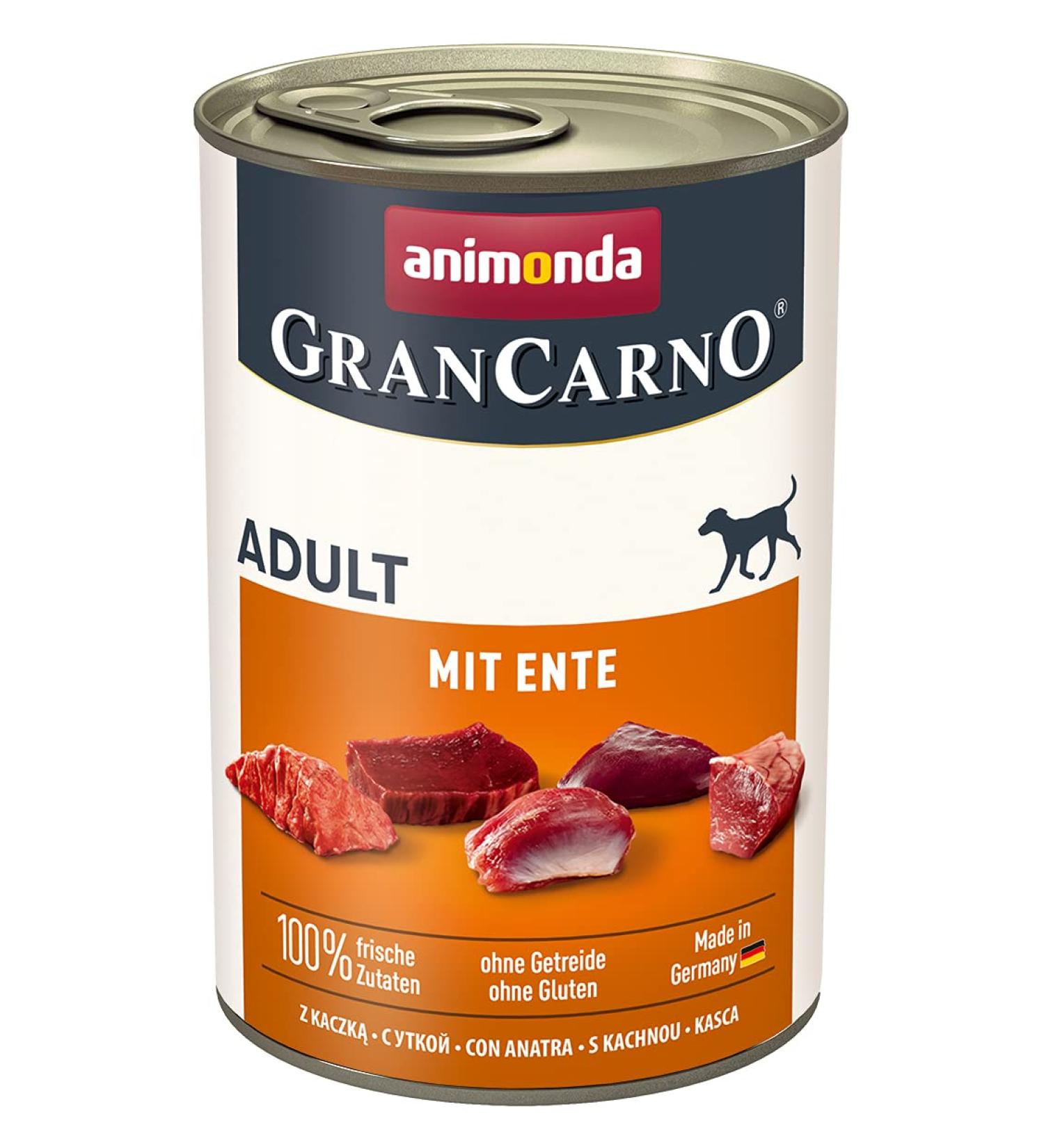 animonda GranCarno adult dog food wet food for adult dogs with duck 6 x 400 g
