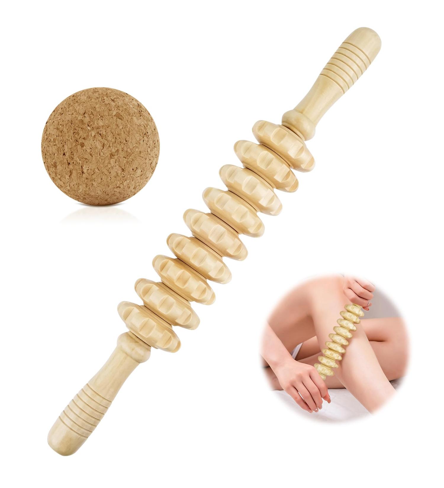 Above Zero Fascia Roll: Wood Massage Roller for Neck Legs & Muscle Relaxation - Gua Sha Body Shaping - Buy Online on GoSupps.com