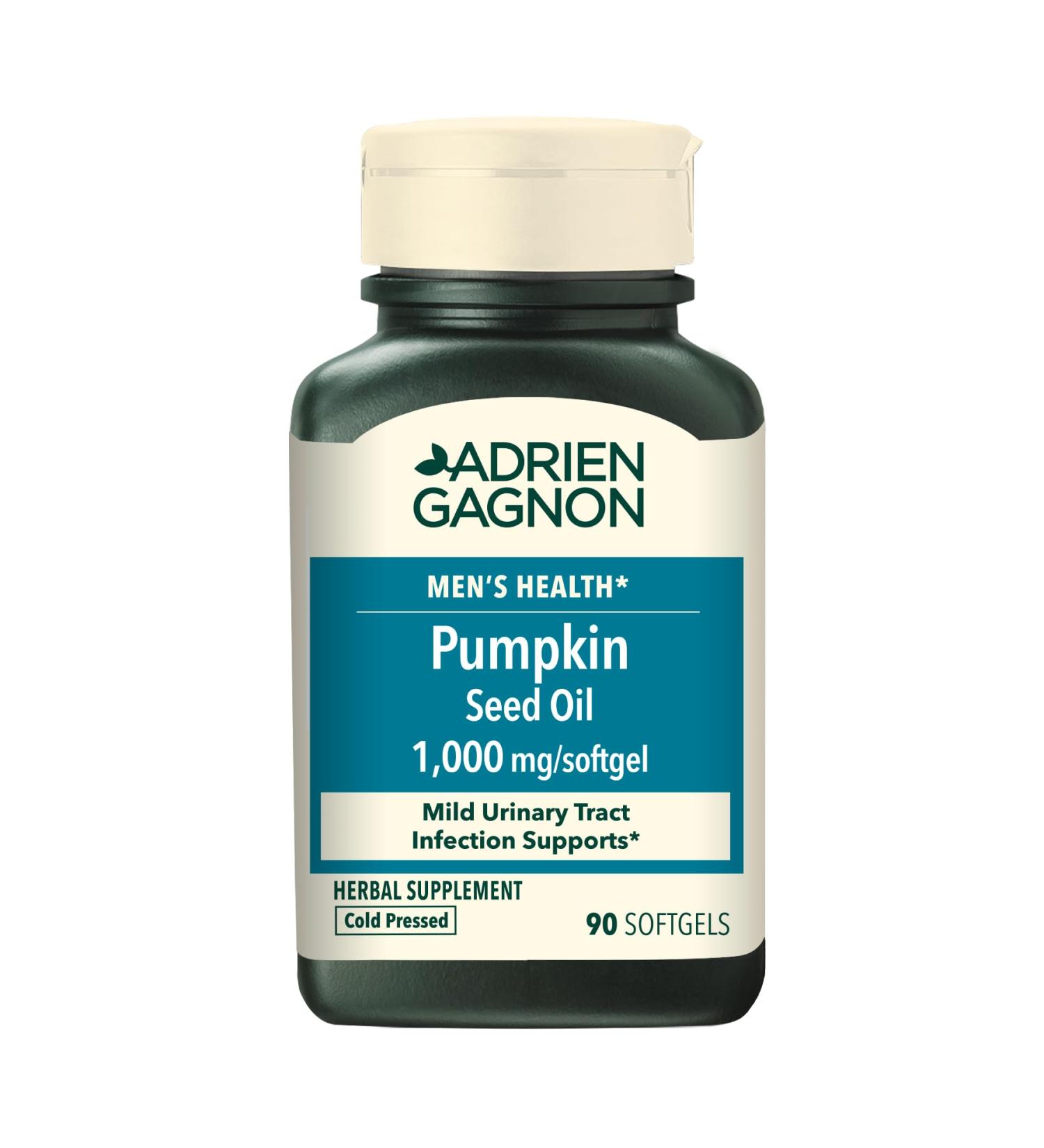 Adrien Gagnon - Pumpkin Seed Oil 1000 mg for Bladder & Prostate Support - 90 Count - Buy Online on GoSupps.com