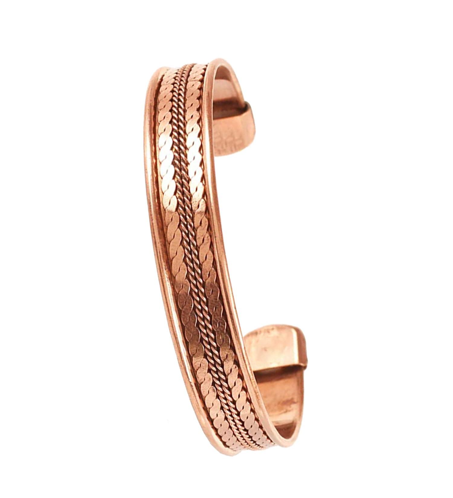 Juccini Copper Bracelet for Arthritis Pain Relief - High Gauge Pure Copper Bracelet for Men & Women - Chain Healer 1 pc - Buy Online on GoSupps.com