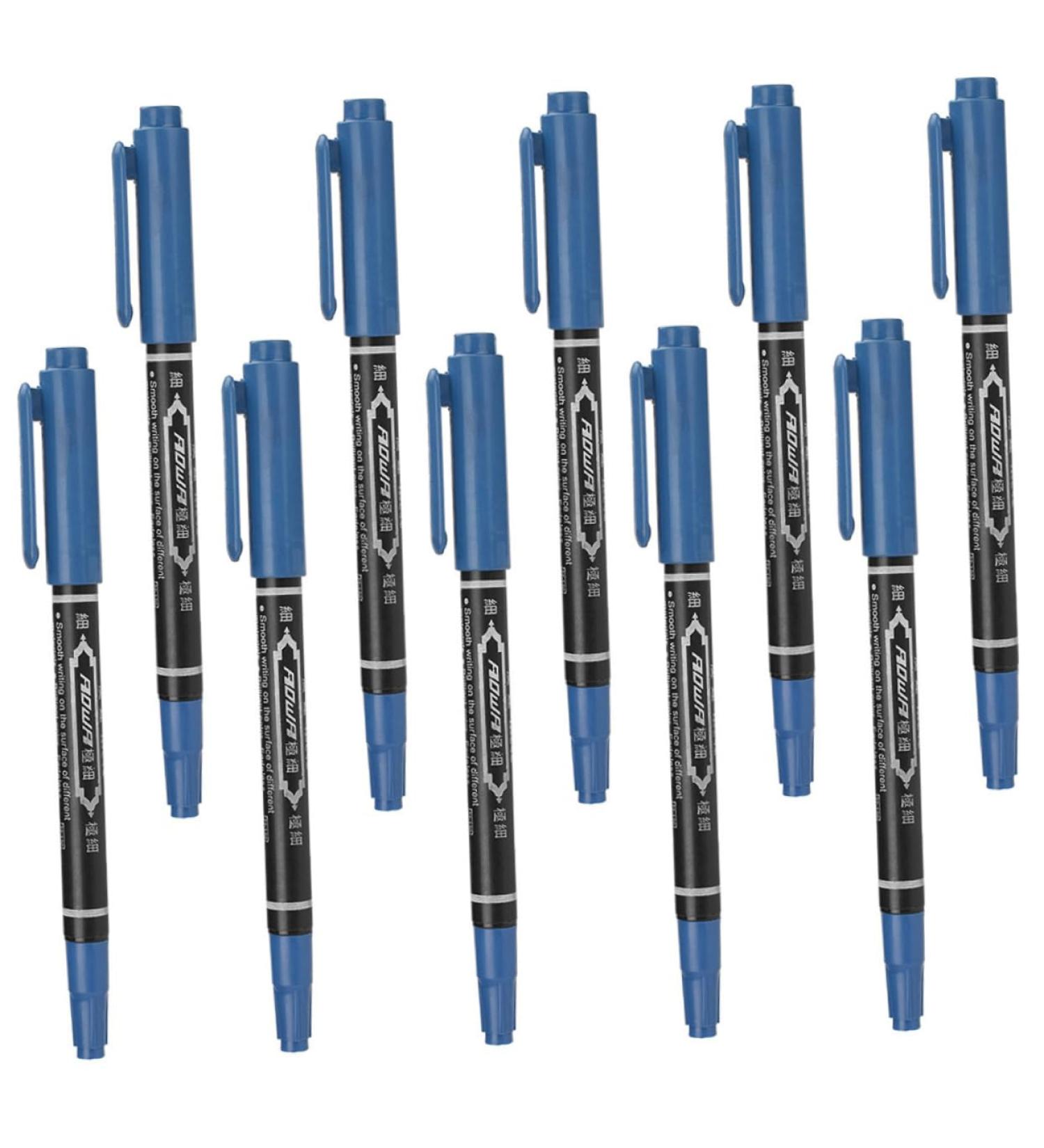 Baluue 10pcs Pen Pen Waterproof Brow Pencil Brow Pen Tool Pen Plastic Blue 13.9x1.8cm Blue - Buy Online on GoSupps.com