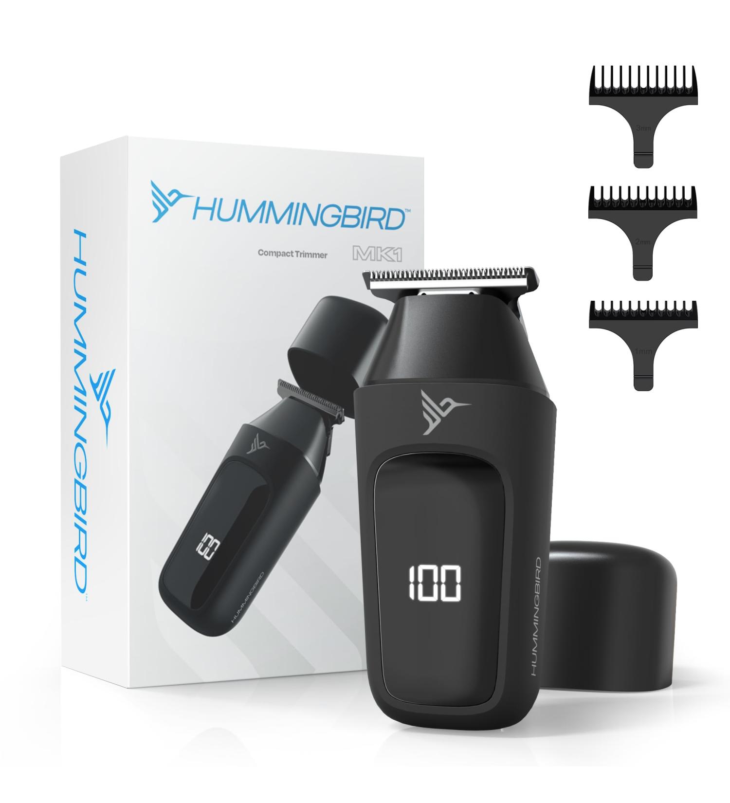 HUMMINGBIRD MK1 Compact Trimmer - Portable Cordless Men's Electric Hair Clipper for Face & Body No Nick USB C Rechargeable LED Display Travel-Friendly Groomer - Buy Online on GoSupps.com