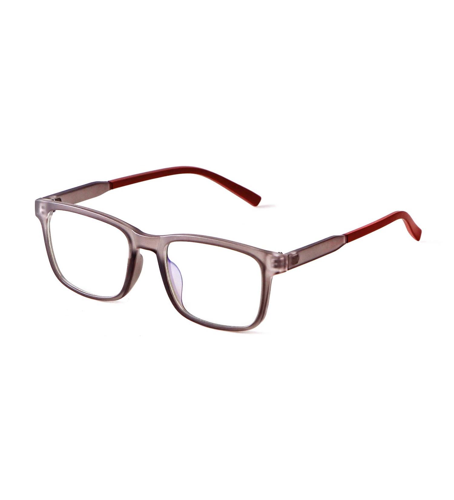 ADEWU Children's Blue Light Filter Glasses - TR90 Anti-Tiredness Rectangular Frame for Boys & Girls (Dark Gray/Red) - Buy Online on GoSupps.com