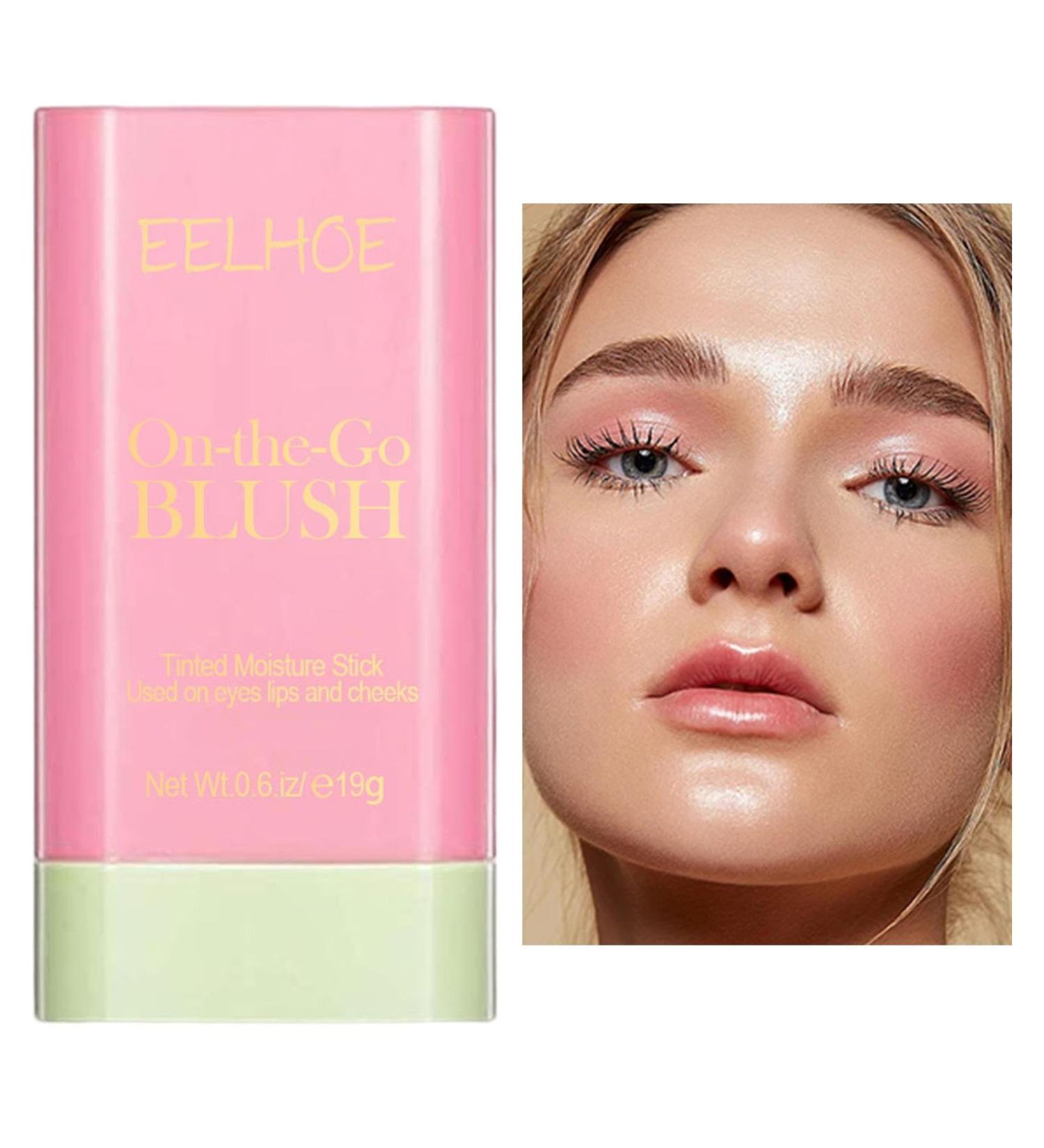 Cream Blushs Stick Matte Cheek Tint Cream For Mature Skin Cheek Tint Blushs Stick For Mature Skin - Long Wearing Cream Blushs Stick For Cheeks And Lips 1#pink - Buy Online on GoSupps.com