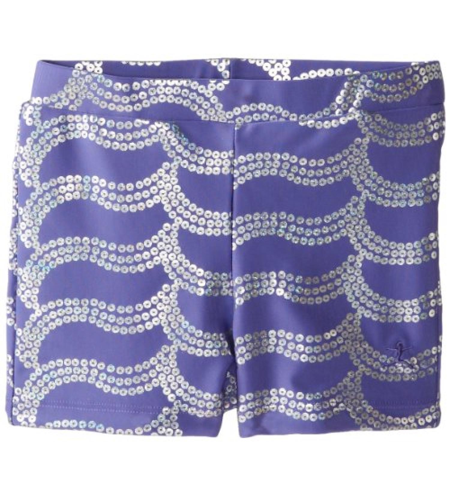 Danskin Girls' Gymnastics Short Little Girls (2-6X) Small Dusted Periwinkle