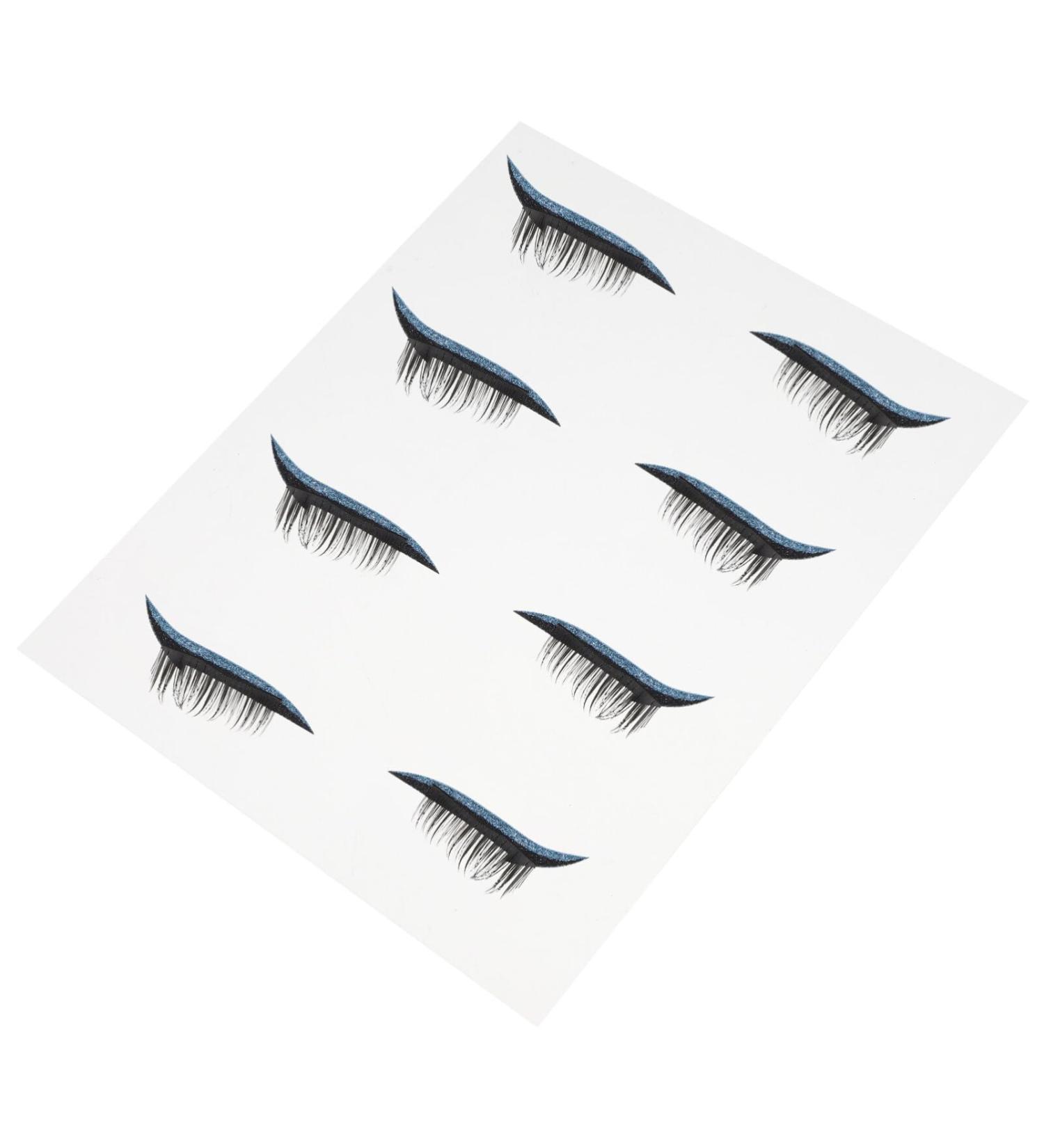 Beavorty 4 Pairs False Eyelashes Eye Makeup Sticker Eyelash Stickers with Glitter Shimmer Eyeliner Stick on Liner and Lashes Eyelash Stickers for Eyes Lash Tape Plastic Miss Tool Pipeline - Buy Online on GoSupps.com