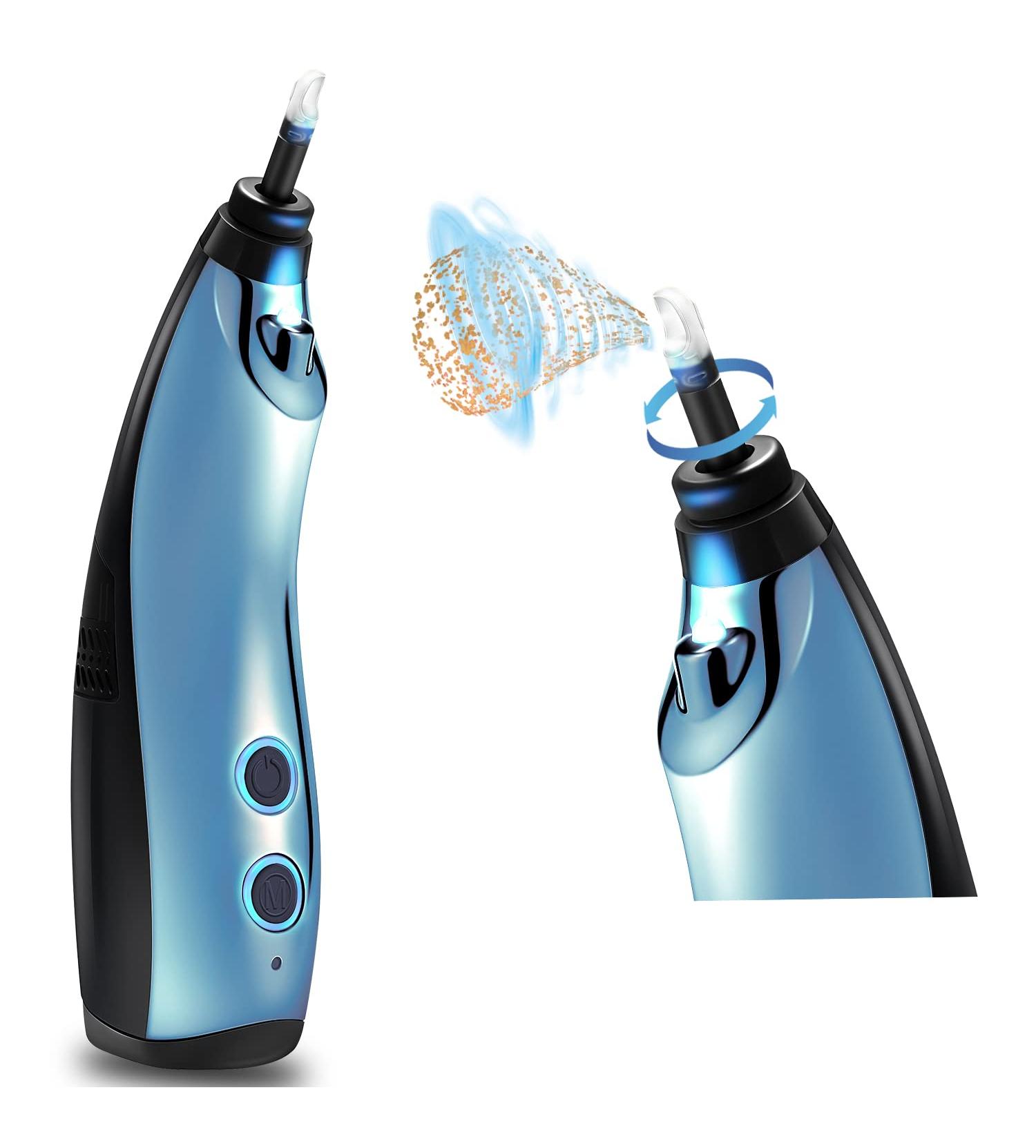 Rechargeable Electric Ear Wax Vacuum Remover - 3 Levels Suction | Safe & Gentle Earwax Removal Tool for Adults & Kids - Buy Online on GoSupps.com