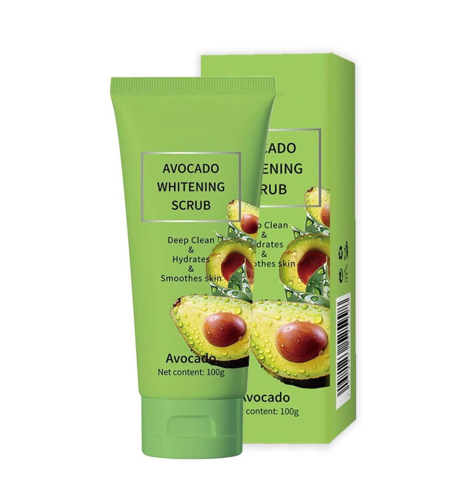 Avocado Body Scrub Exfoliating Face Body Exfoliating Body Scrub Exfoliating and Hydrating Peel Dead Skin Cells and Rejuvenate Skin Facial cleansing scrub 100 g - Buy Online on GoSupps.com