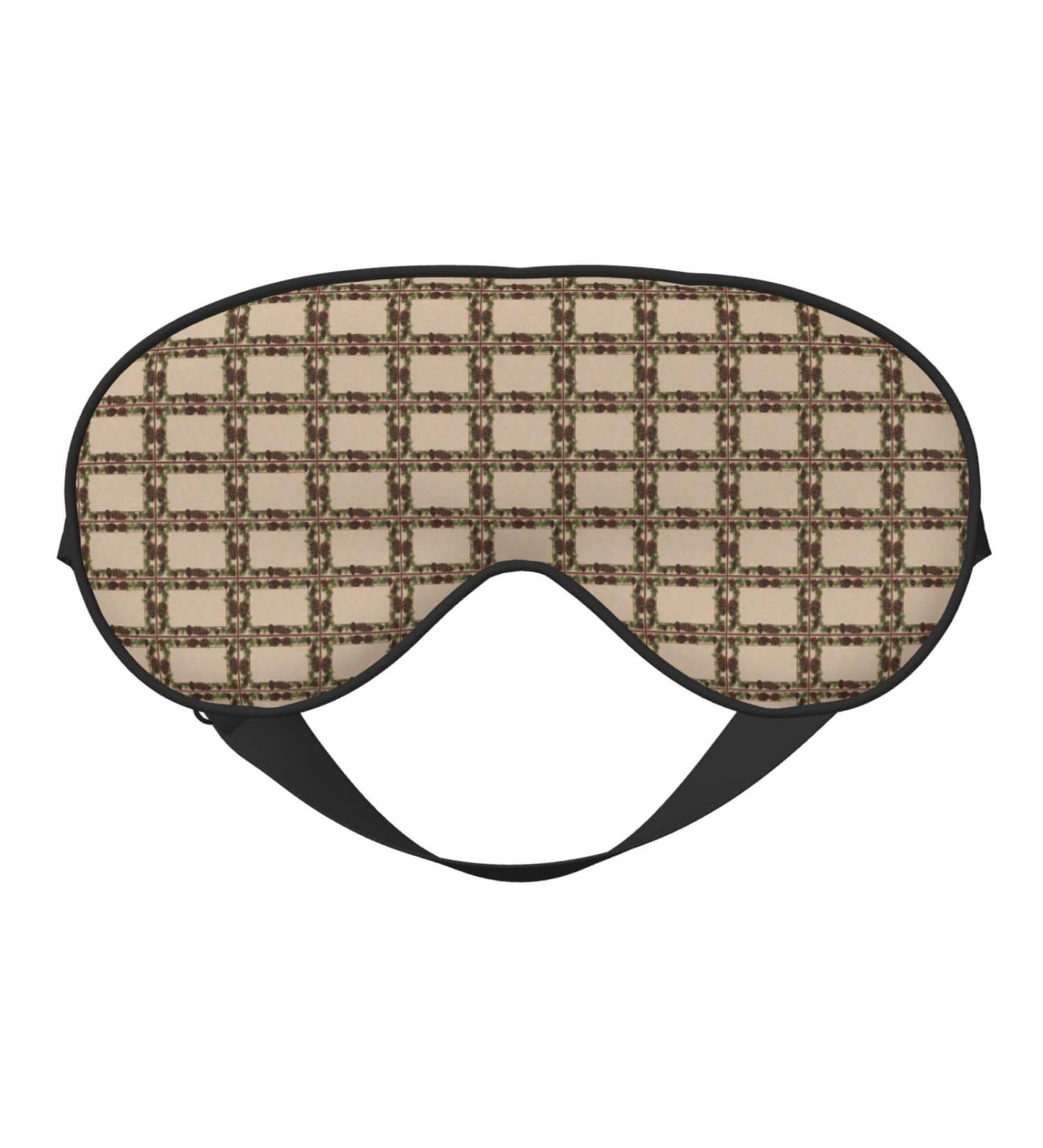 Buy Reusable Sleep Mask - Soft Blackout Eye Cover for Men & Women | Perfect for Travel Camping & Better Sleep | Great Gifts - Pine Cone Border - Buy Online on GoSupps.com