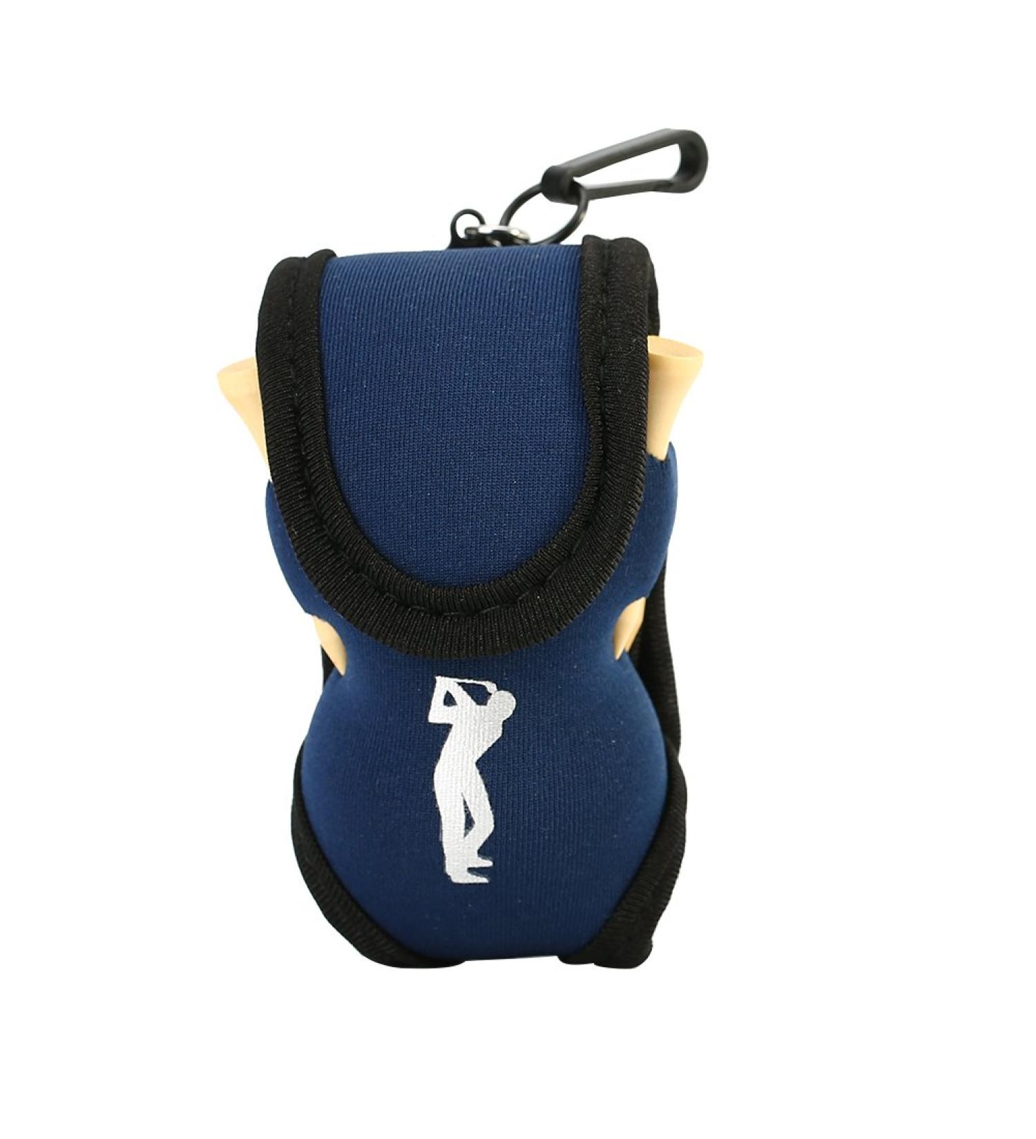 3 Colors Portable Golf Ball Holder Pouch with 2 Balls and 4 Tees Blue/Black/Pink - Buy Online on GoSupps.com