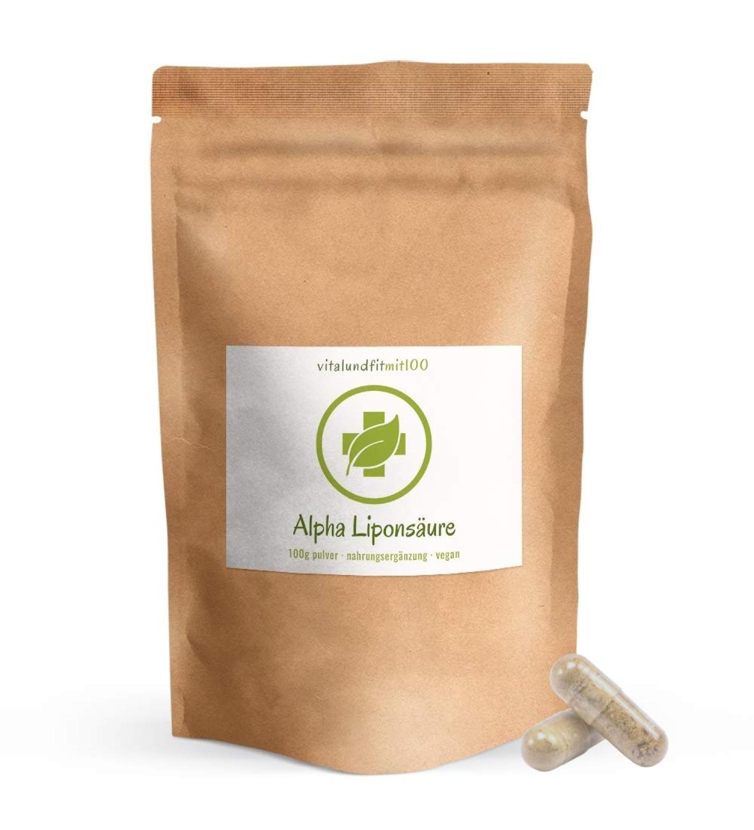 R-Alpha Lipoic Acid 50mg - 100 Vegan Capsules | Pure Antioxidant No Additives Fresh Production - International Shipping - Buy Online on GoSupps.com