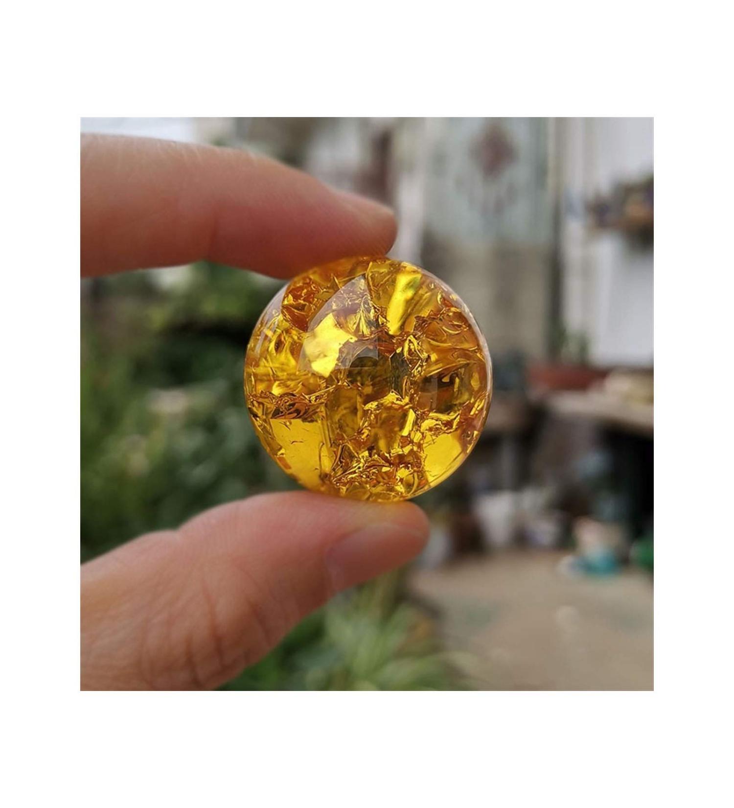 Fennchun crystal ice rack ball water wells bonsai glass ball main decoration ornaments feng shui figure marble ball gifts (color: 23 size: 30mm) 30mm 23