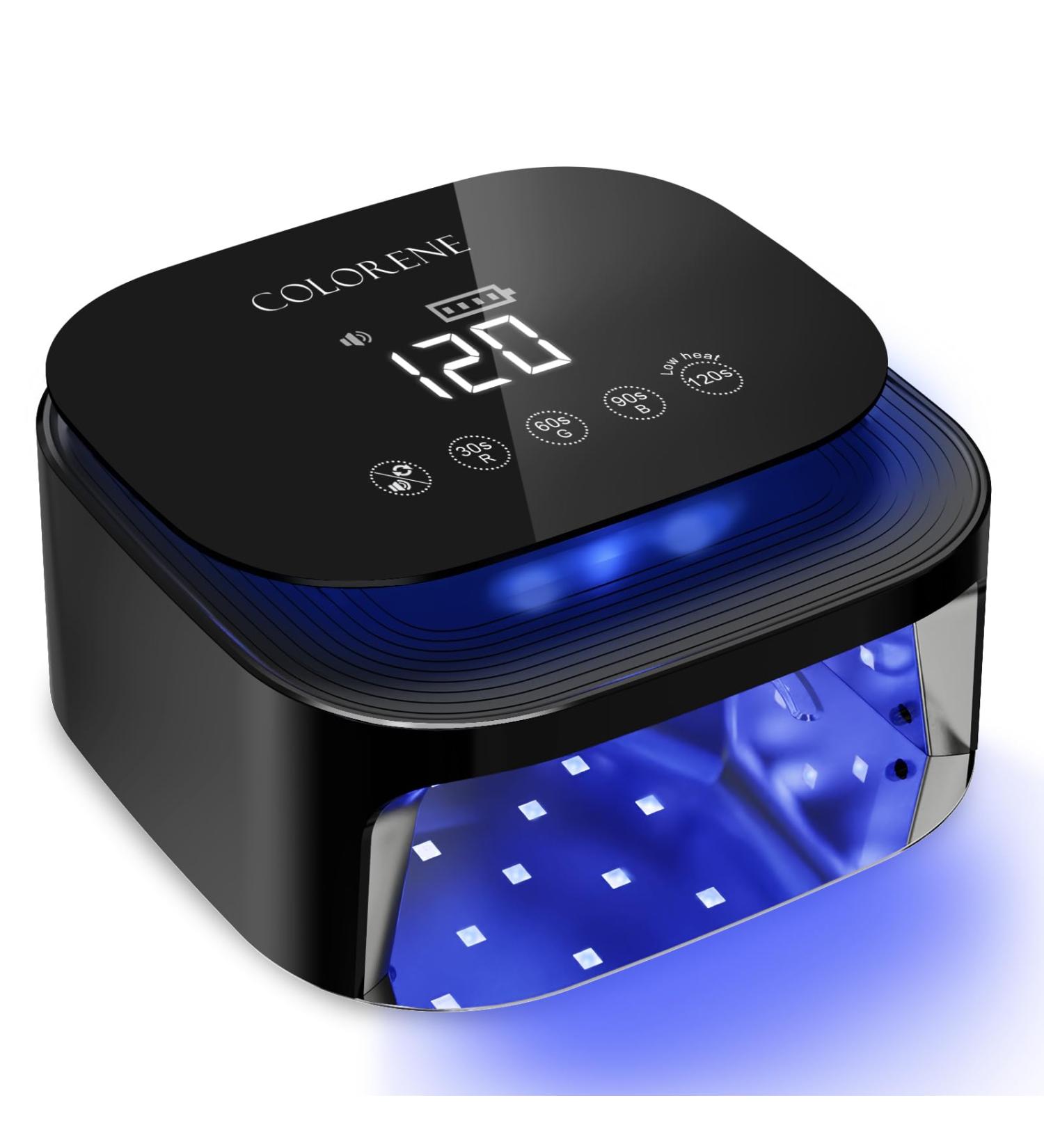 Buy Cordless UV LED Nail Lamp - 60W Rechargeable Nail Dryer with Auto Sensor & LCD Display | Portable Gel Polish Light - Ideal for Home & Salon Use - Buy Online on GoSupps.com