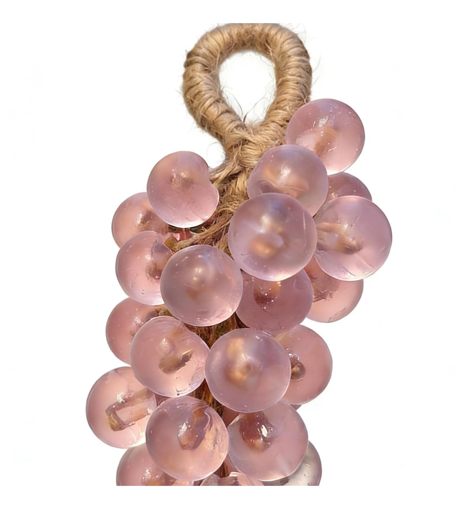 Grape soap on the rope. Exquisite decorative aromatic soap bar suitable for family travel men and women washing hands. 180g grape shaped hanging soap suitable for women (pink)