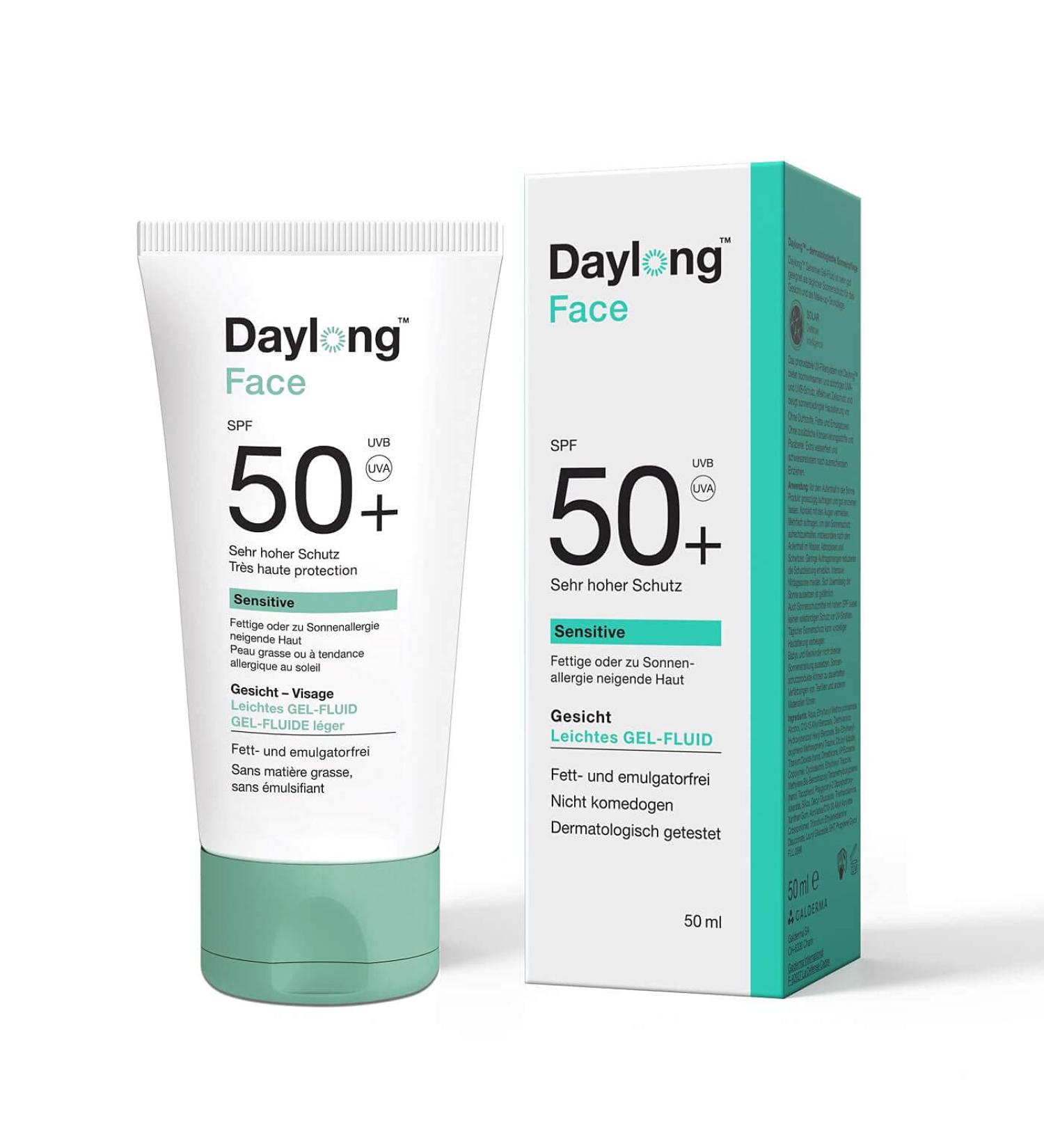 Daylong Daylong Sensitive Sunscreen Gel-Fluid SPF50+ Face and Body Very Sensitive Skin with Sun Allergy 50 ml