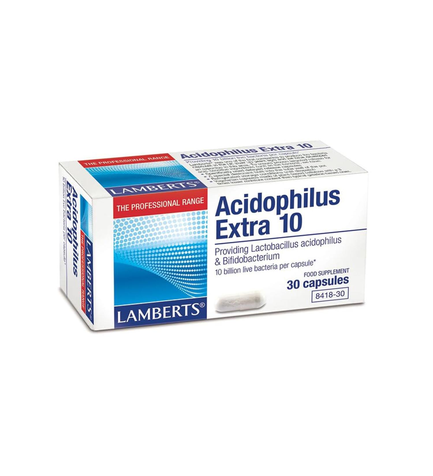Nutricosmetics - Lamberts Acidophilus Extra 10 30 Caps