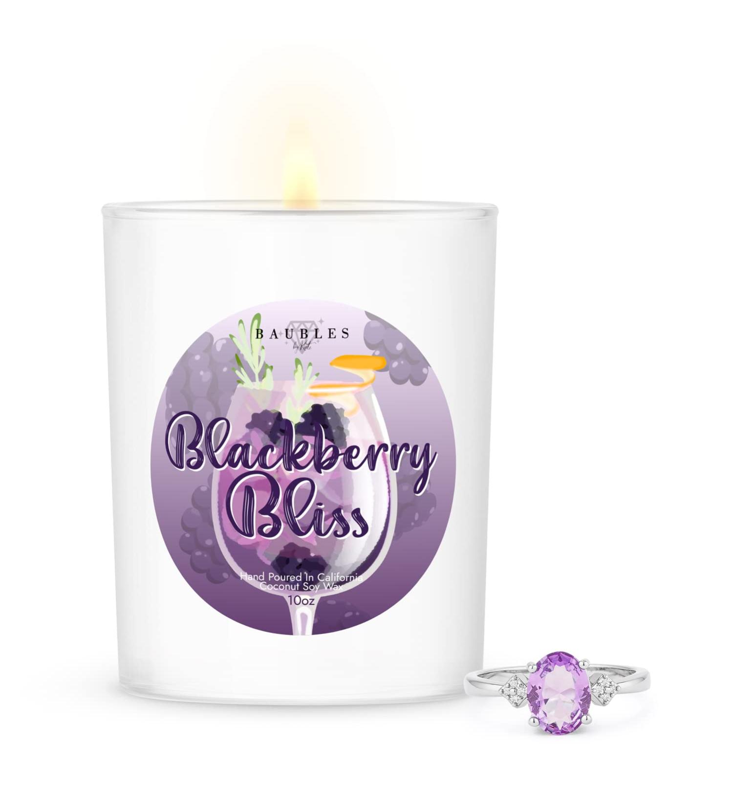 BlackBerry Bliss Iridescent Candle - 10 oz Soy & Coconut with Hidden Jewelry | Shop 100% Eco-Friendly Candle & Earrings - Buy Online on GoSupps.com