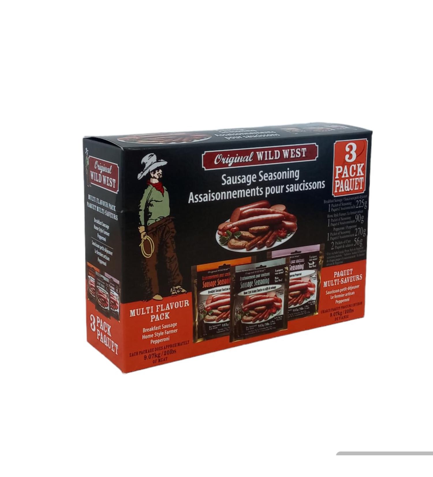 Original Wild West - Sausage Seasoning Multi Flavour Pack - Buy Online on GoSupps.com