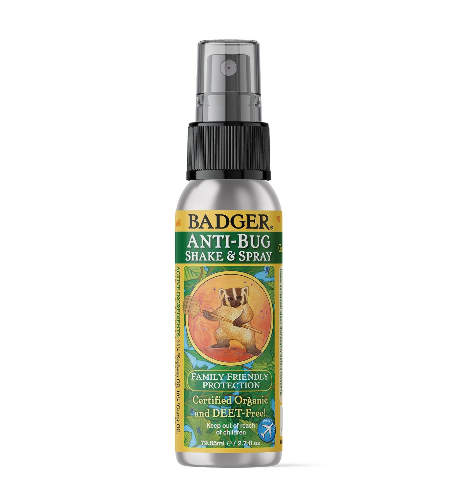 Badger Anti-Bug Shake & Spray 2.7 fl oz - Natural Insect Repellent - Buy Online on GoSupps.com