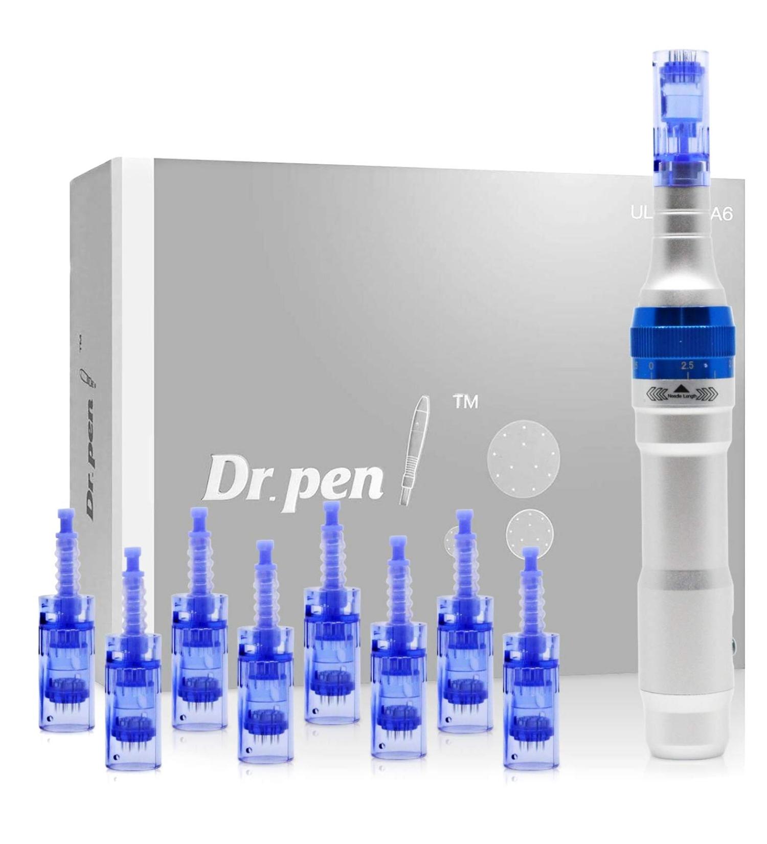 Dr. Pen Ultima A6 Professional Wireless Electric Skin Care Kit with 8 Cartridges Four 12 Pin Four 36 Pin - Buy Online on GoSupps.com