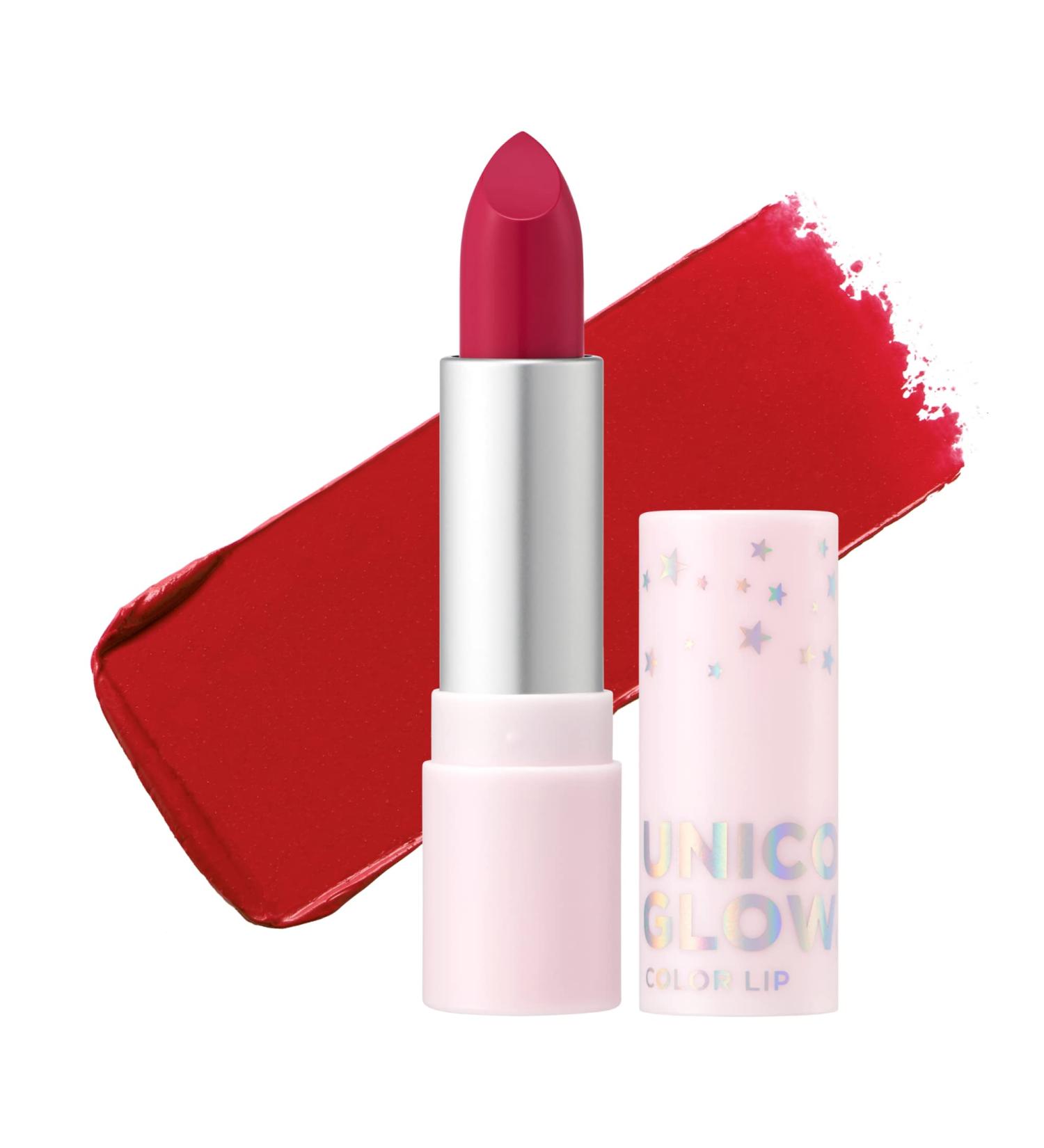 Unicorn Glow Color Lips #9 Deep Red Semi Matte Lipstick 0.12 oz - Vivid & Nourishing Formula - Buy Online on GoSupps.com