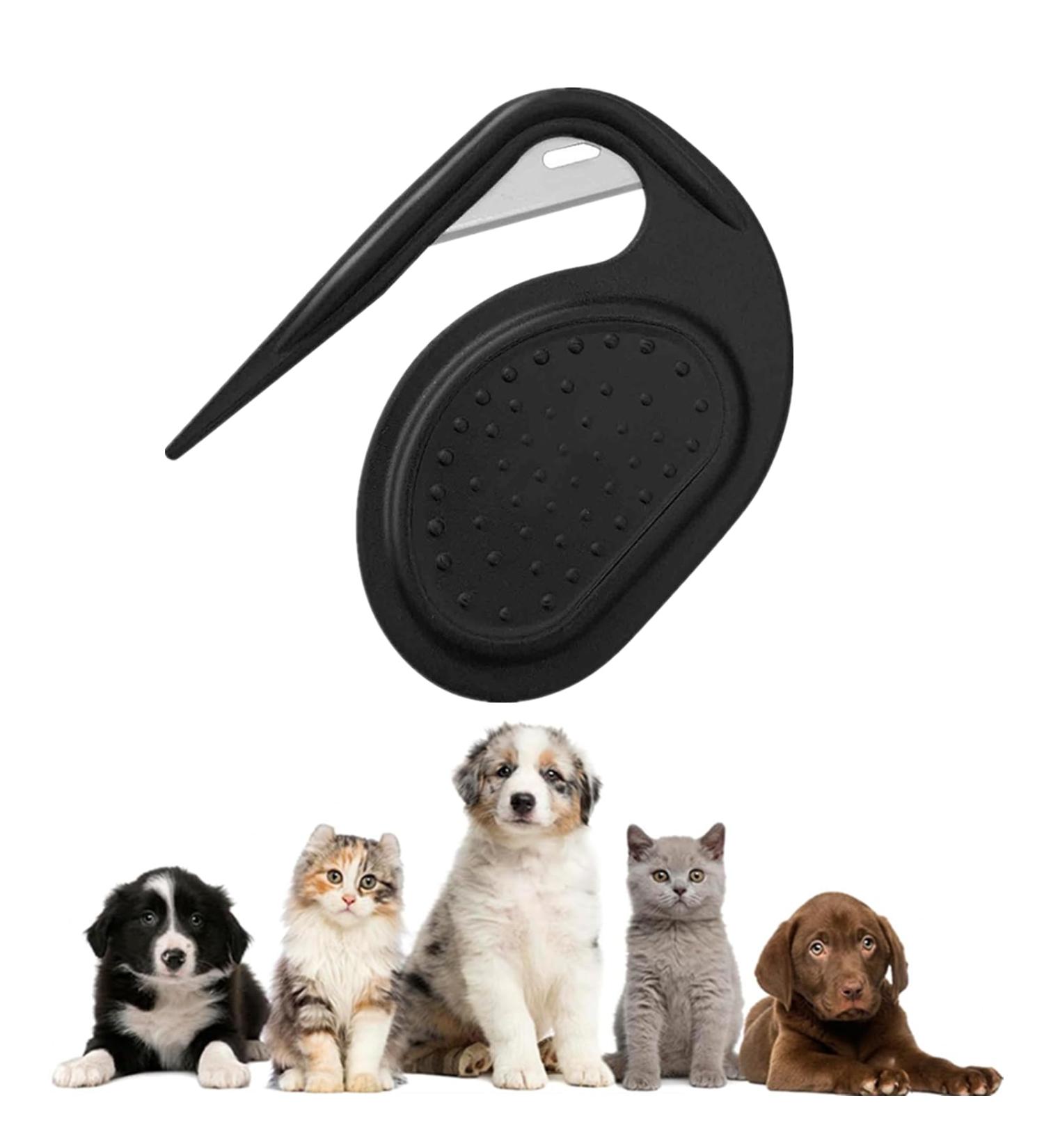Best Knitting COMB PET - Cat & Dog Grooming Tool for Hair Removal | Knotting Comb for Cats | Pet Massage Brush (Black) - Buy Online on GoSupps.com