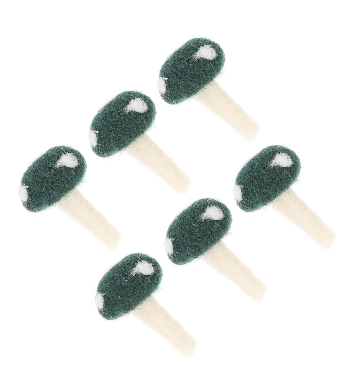 Hohopeti 6pcs poking fun infant hair clips Plush strawberry needle DIY Felt Mushroom Decors patch child tool 3x3x5.5cm Green - Buy Online on GoSupps.com