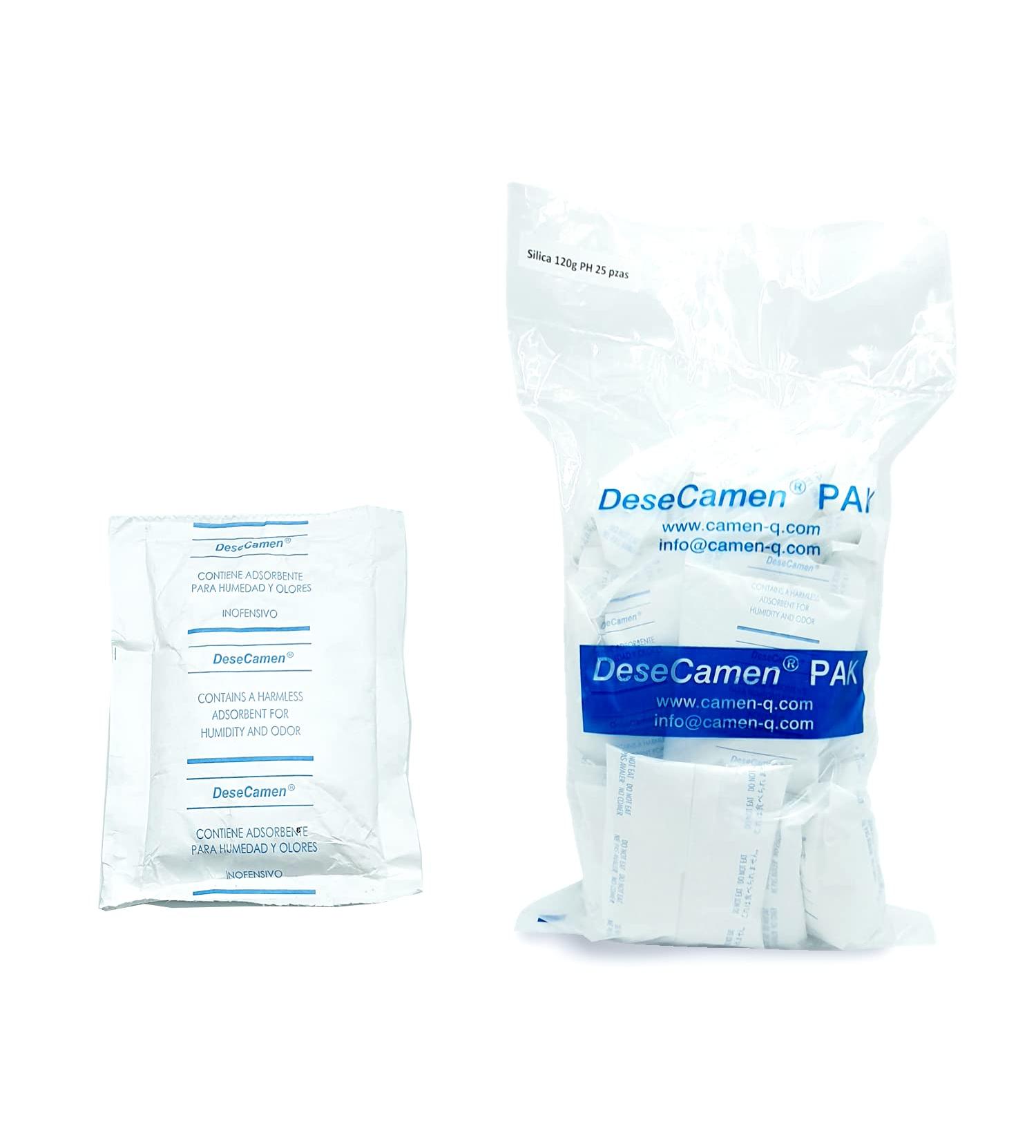 Desecamen Silica Gel Packets - Non-Toxic Food-Grade Desiccant & Dehumidifier - Moisture Absorber 25g & 120g for International Shipping - Buy Online on GoSupps.com