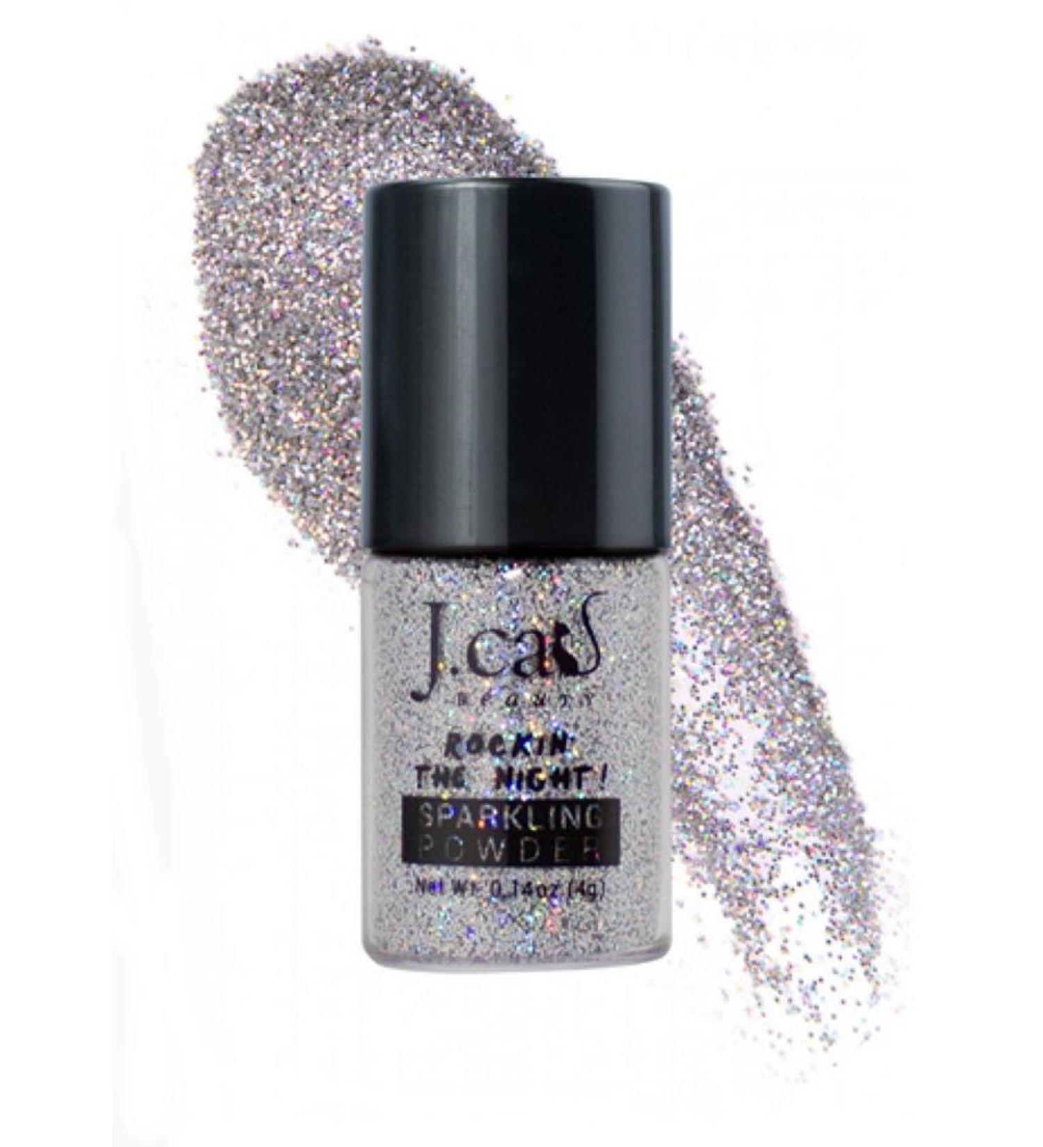 J.cat Beauty Mineral Base Loose Powder Sparkling Glitter Eye Shadow Pigments (Cool Silver)