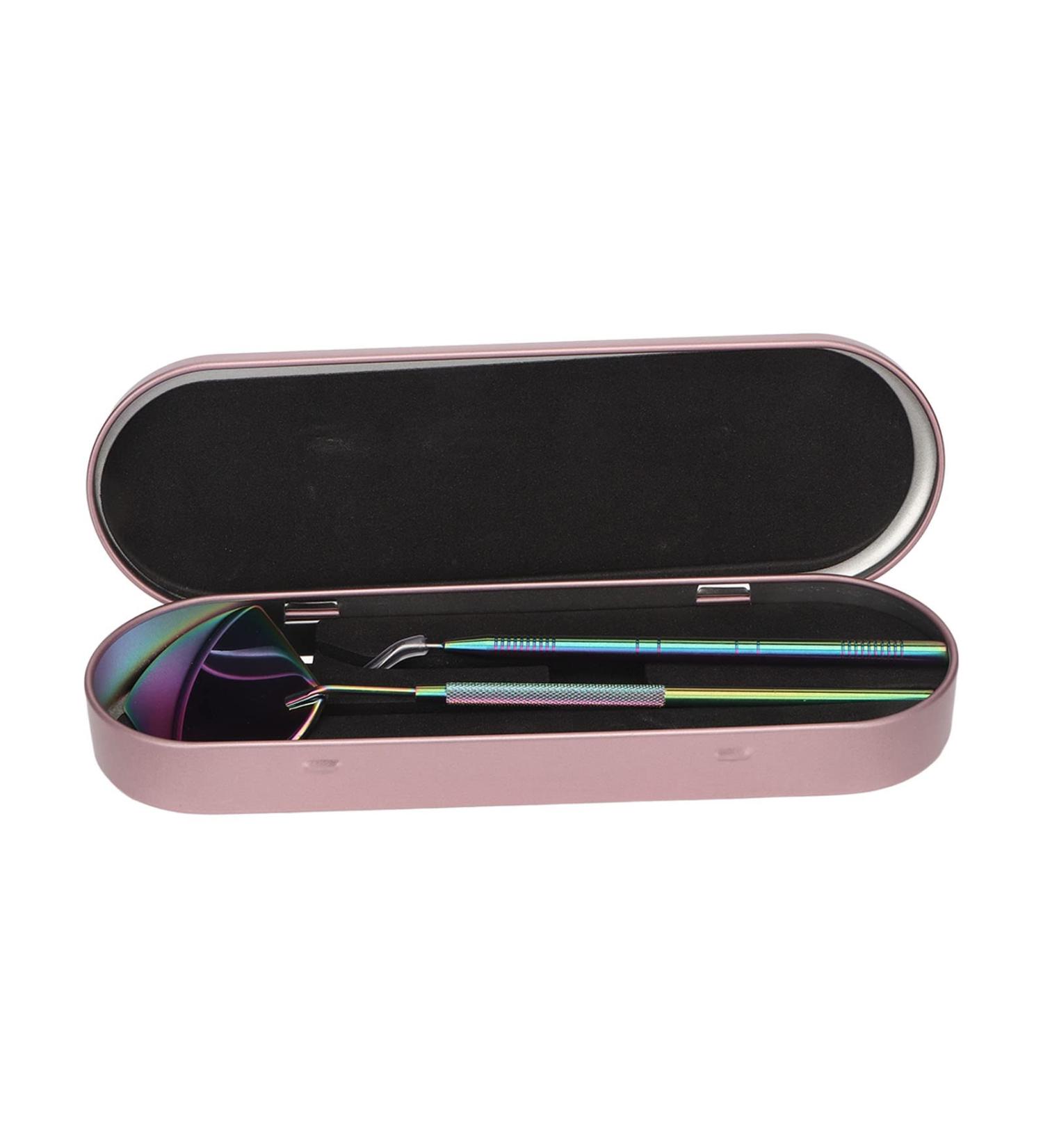 Eyelash Lifting Mirror Tweezers Set | Stainless Steel Eyelash Extension Tool | Portable Kit for Perfect Lashes - Buy Online on GoSupps.com