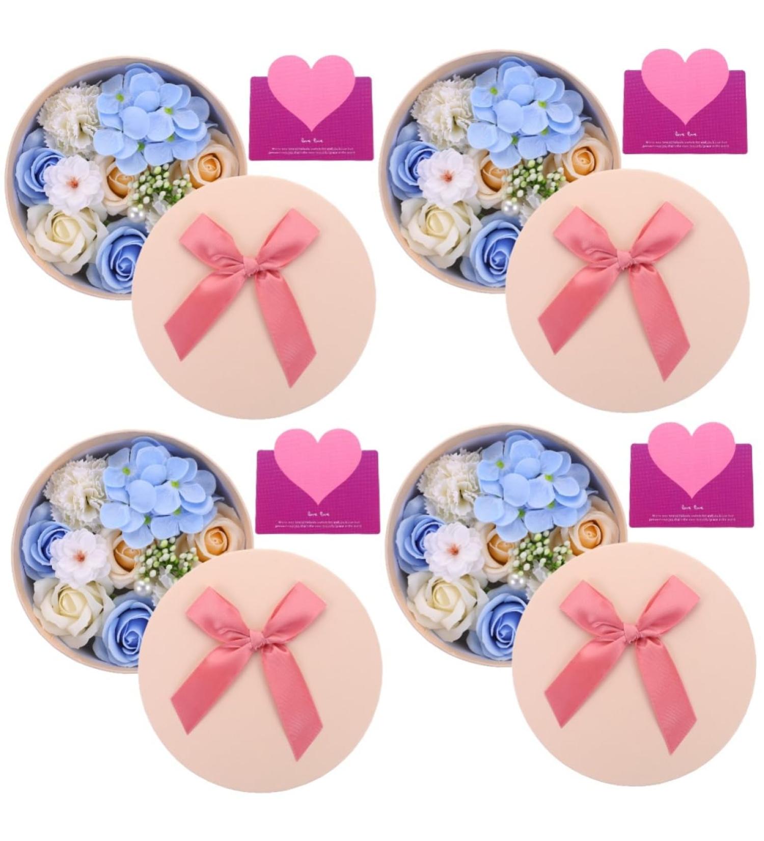 Amosfun 4 Boxes Preserved Flower Decoration Mom Flowers Soap Plant Essential Oil Soap Rose Scented Soap Artificial Soap Flowers Scented Bath Soap Flowers Soap Rose Bouquet Christmas Mother 1 count (Pack of 1) Bluex4pcs - Buy Online on GoSupps.com
