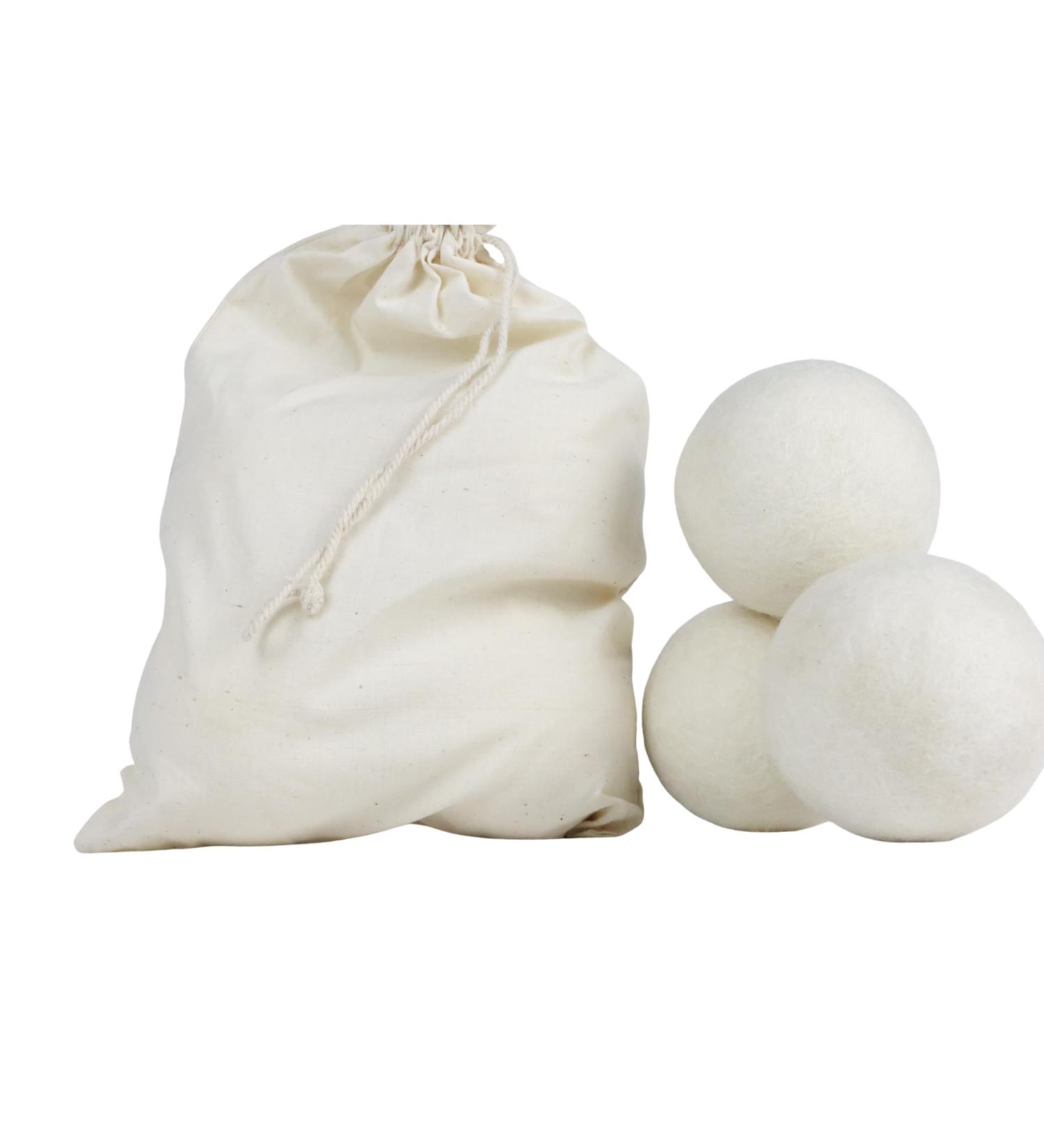 Wool Dryer Balls - 4-Pack - XL Premium Natural Fabric Softener Award-Winning - Wool Balls Replaces Dryer Sheets - Wool Balls for Dryer - Laundry Balls for Dryer - Auvreal Candle Co. + Home