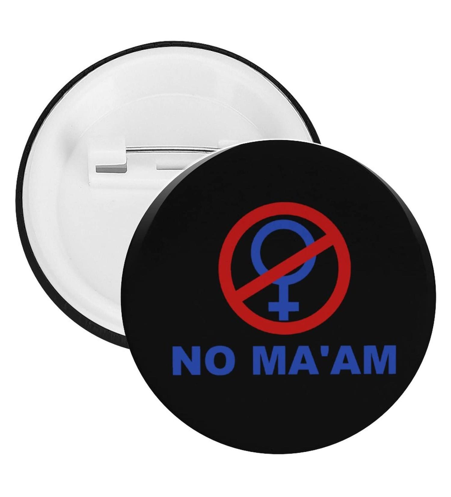 NO MA'AM Brooch Badge Fashion Button Pins Brooch Pin Round Tinplate Decor Jewelry 20PCS - Buy Online on GoSupps.com