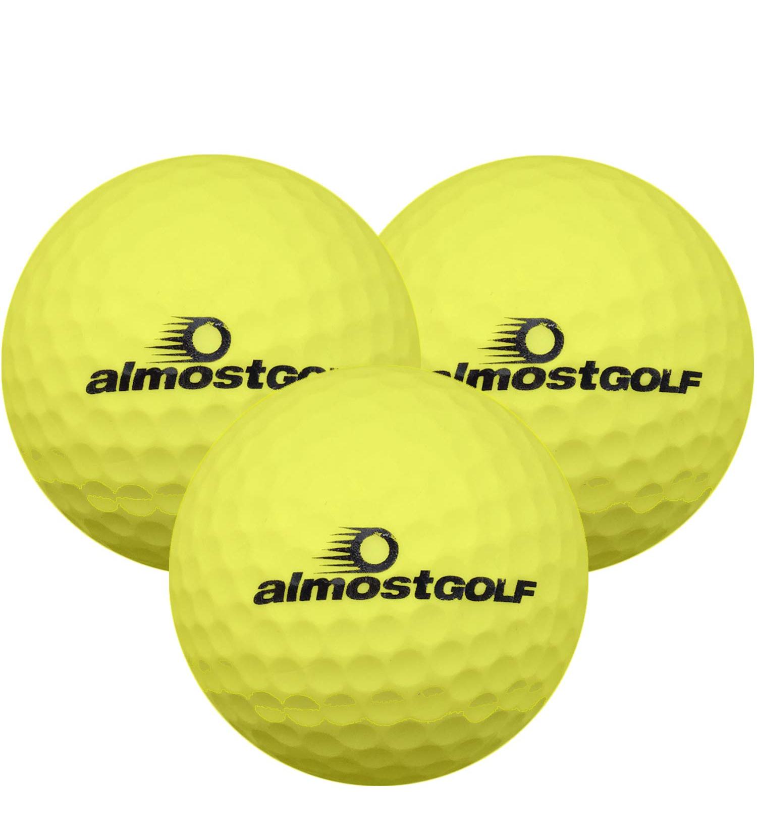 Almost Golf Limited Flight Golf Balls (3 Ball Pack) -Yellow - from in The Hole Golf