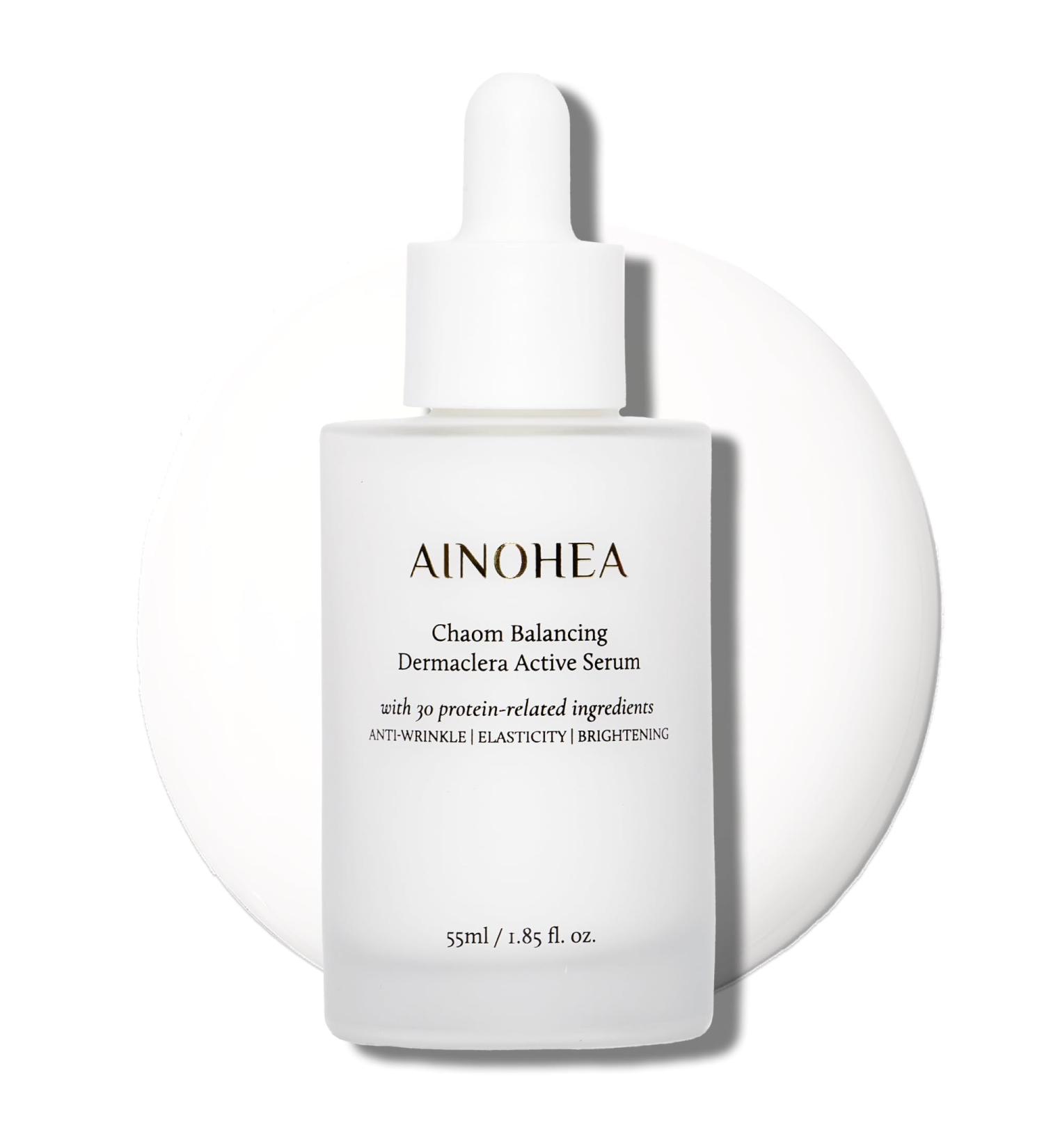 AINOHEA Chaom Balancing Dermaclera Active Serum Glassy Glow Serum for Fine Lines Radiance & Skin Elasticity Anti-Aging Facial Serum Milky Texture for Firmed &Youthful Skin Korean Skincare 55ml - Buy Online on GoSupps.com
