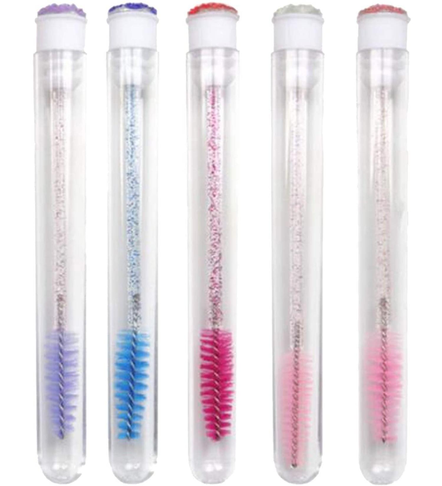 5Pcs Lashes Mascara Brush Spoolies Eyebrow Stick With Tube Fashion Book - Buy Online on GoSupps.com