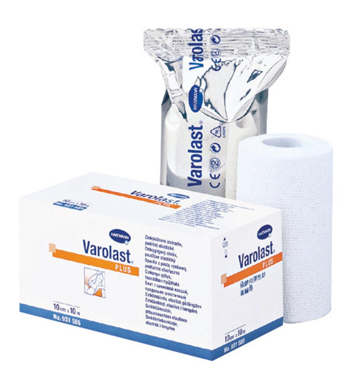 Varolast Plus zinc adhesive bandage 10 cmx10 m 1 piece 10x10 cm (1 pack) 1 bandage