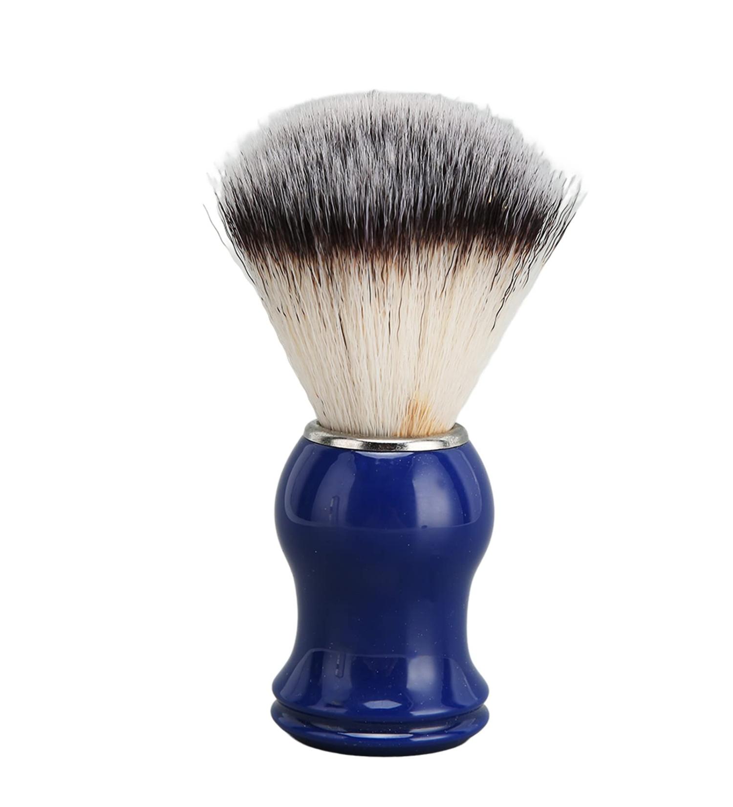 KUIKUI Handmade Shaving Brush for Men | Comfortable Shaving Tool with Blue Handle & Silver Ring - International Shipping Available - Buy Online on GoSupps.com
