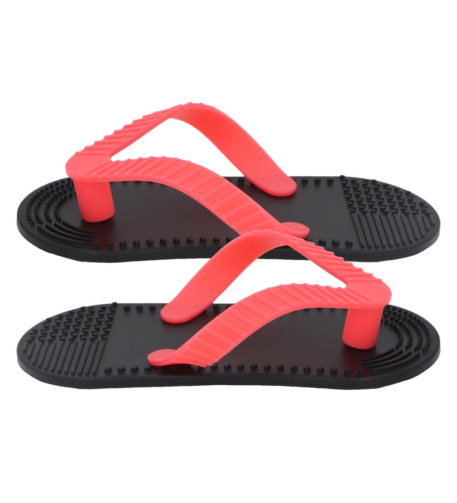 Silicone Flip-Flop Baby Bite Ring - Reusable Teething Toy for Gum Relief & Emotional Calm | Black - Buy Online on GoSupps.com