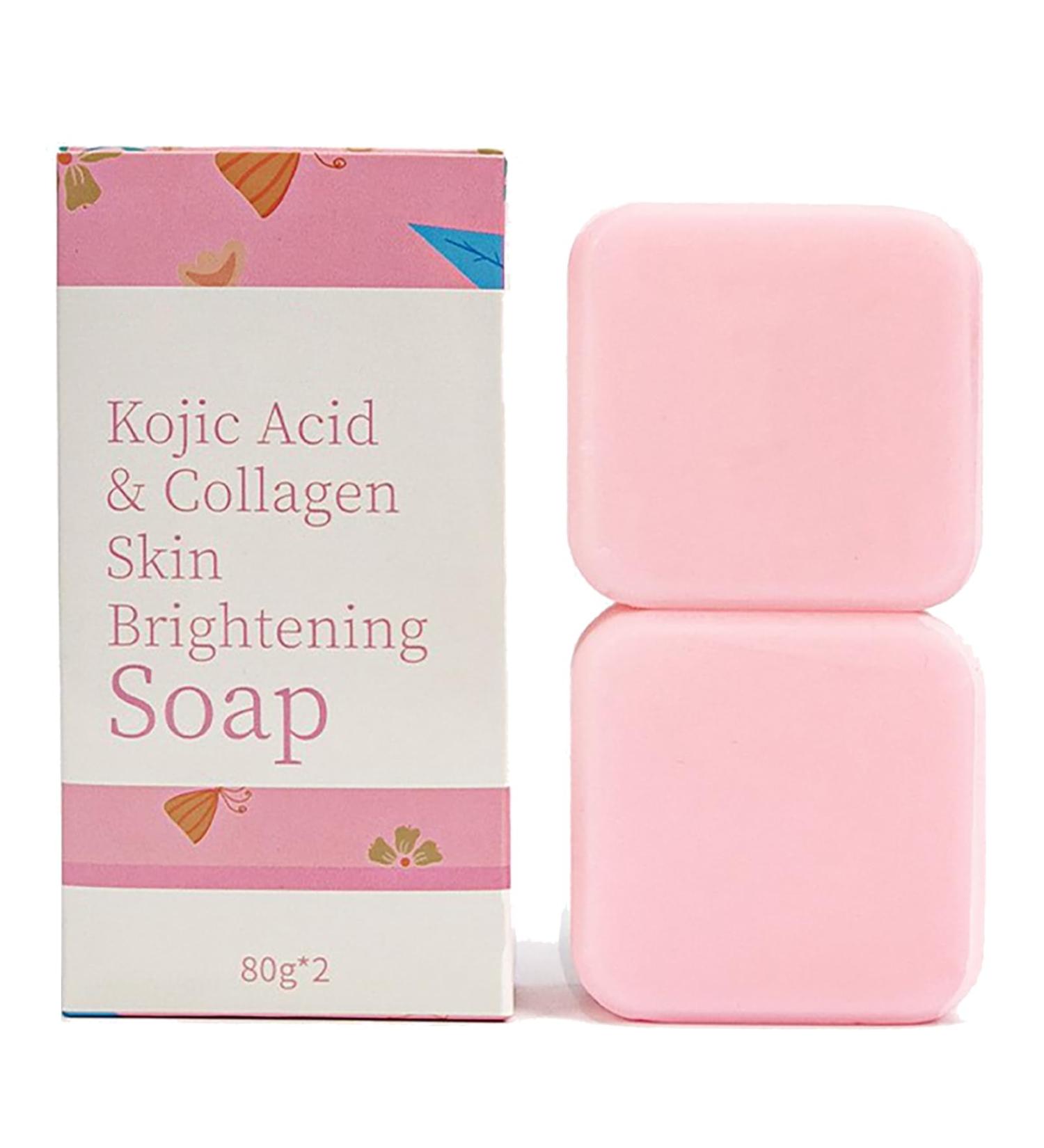Kojic Acid Soap for Dark Spots - Natural Face Bar, Collagen Boost, Moisturize, Oil Control - Even Skin Tone - Buy Online on GoSupps.com