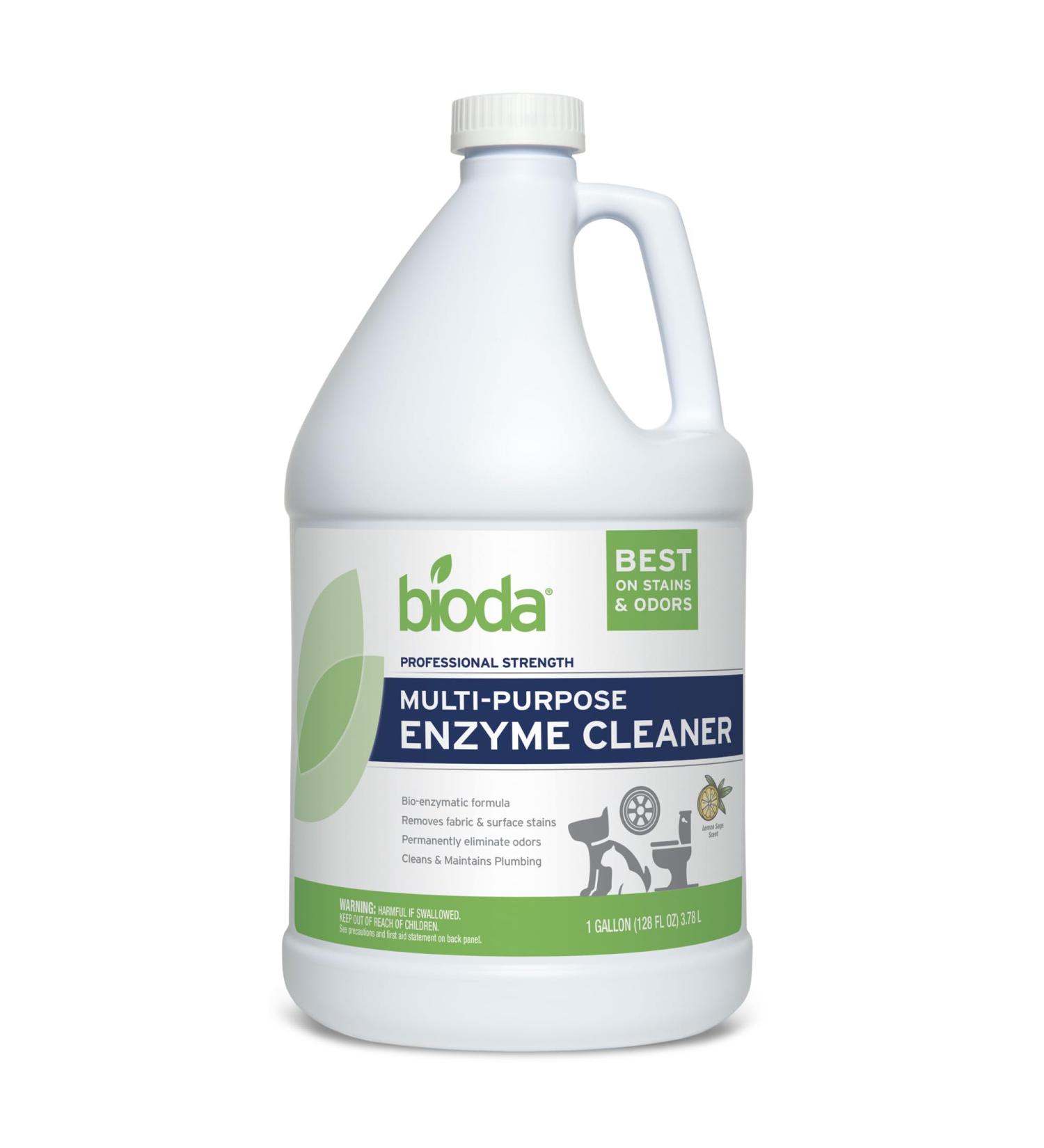 Bioda Multi-Purpose Probiotic Enzyme Cleaner & Deodorizer - Professional Strength for Trash Cans Pet Stains Drains Floors & Bathrooms - Made in USA | 1 Gallon - Buy Online on GoSupps.com