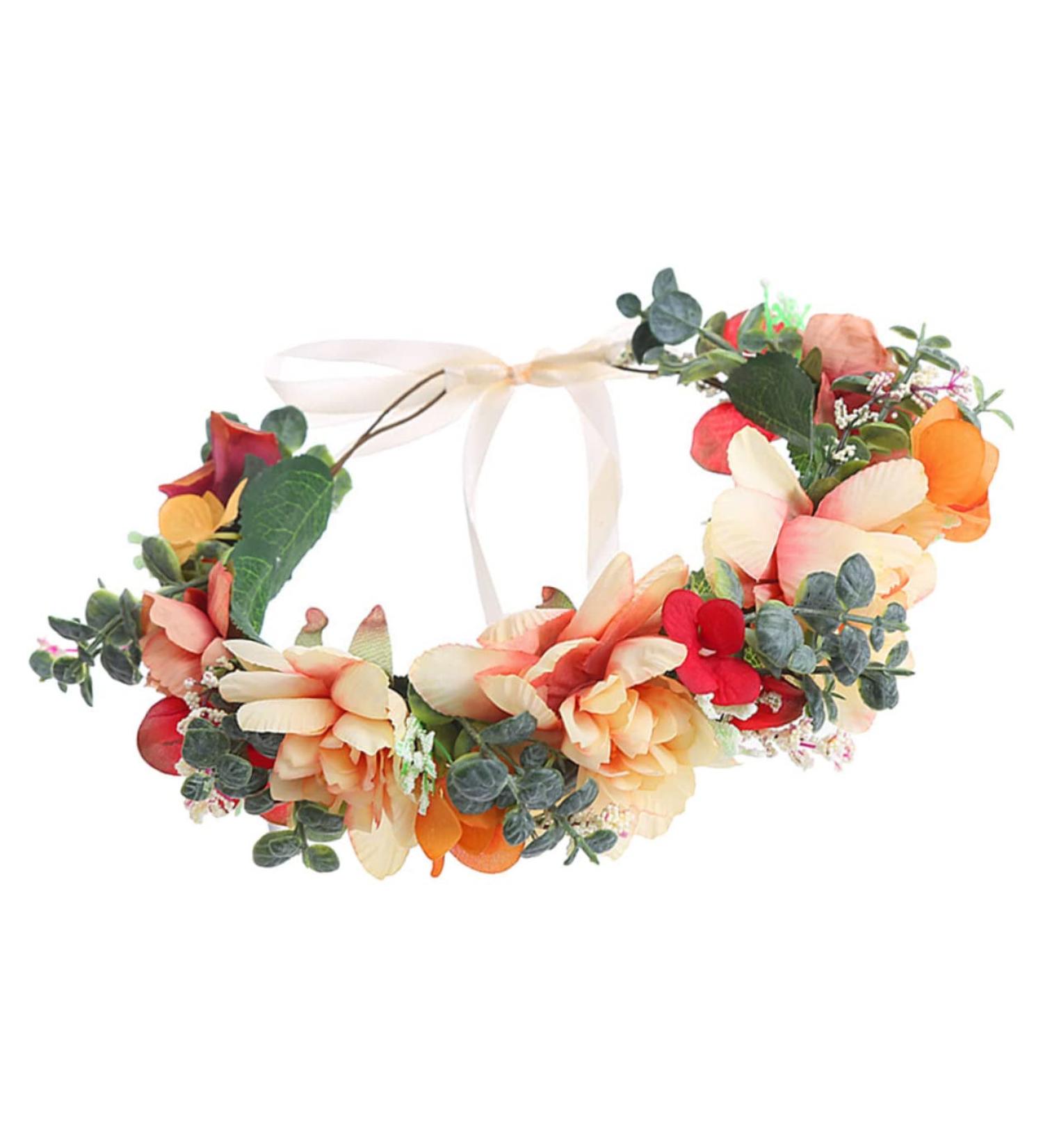 MAGICLULU Wreath Tiara Hair Bands Head Band Fall Garland Green Crown Headband for Girls Flower Girl Headpieces for Wedding Flower Headbands Flower Hair Accessories Autumn Miss - Buy Online on GoSupps.com