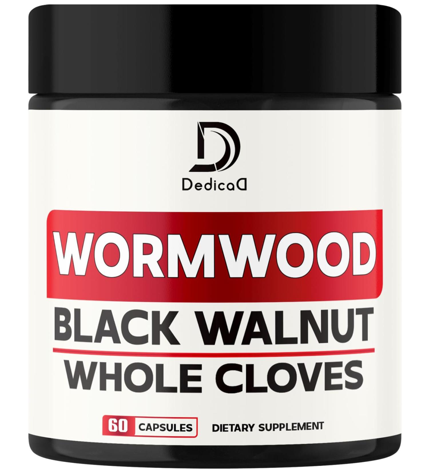 DEDICAD 12in1 Wormwood Capsules Black Walnut Cloves, Ginger, Turmeric Curcumin & Black Pepper - Immune System - 60 Capsules - Buy Online on GoSupps.com