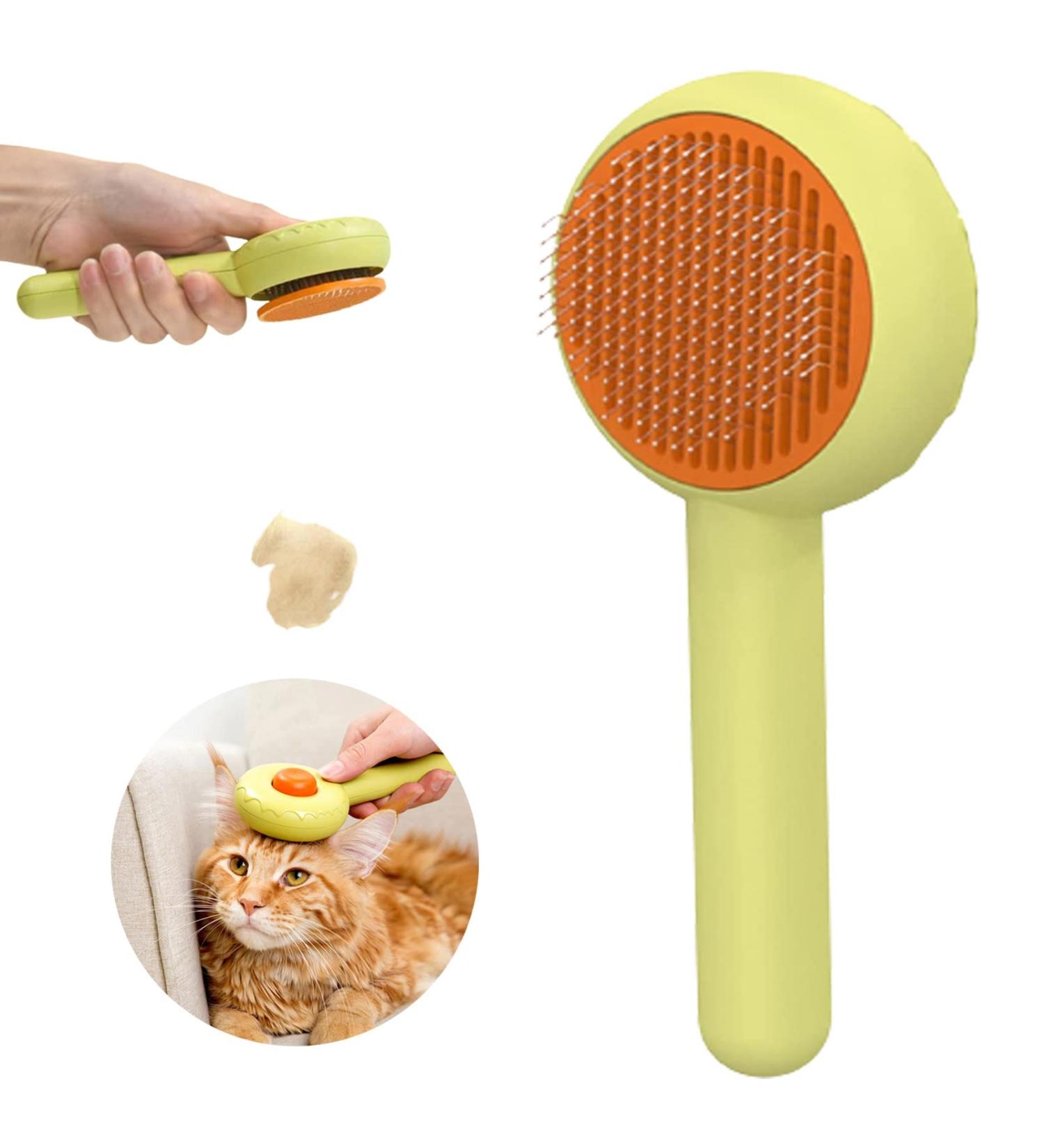 DAYSOY Deshedding & Grooming Brush for Dogs & Cats - Stainless Steel Slicker Brush for Removing Loose Undercoat Tangles - Waterproof & Rust-Resistant - Buy Online on GoSupps.com