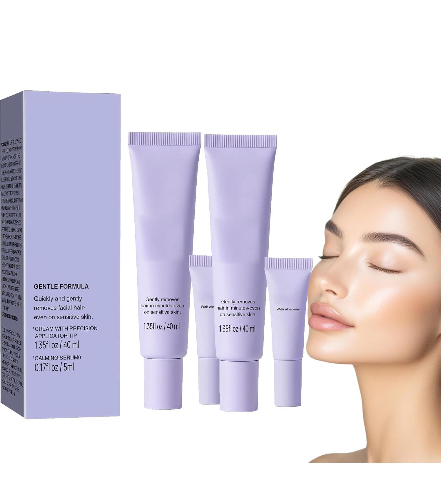 XIBDGNTNE Facial Hair Removal Sensitive Skin Body Hair Removal Cream 100 No Risk of Cuts Slows Regrowth for Face and Body 2 Pack - Buy Online on GoSupps.com