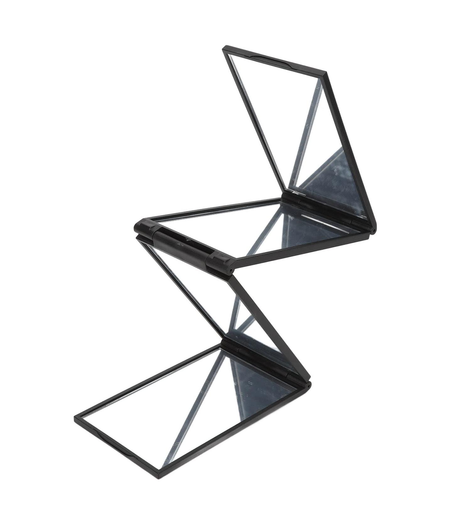 4 Panel Expandable 360 Degree Handheld Mirror for Self Hair Cutting - Black - Buy Online on GoSupps.com