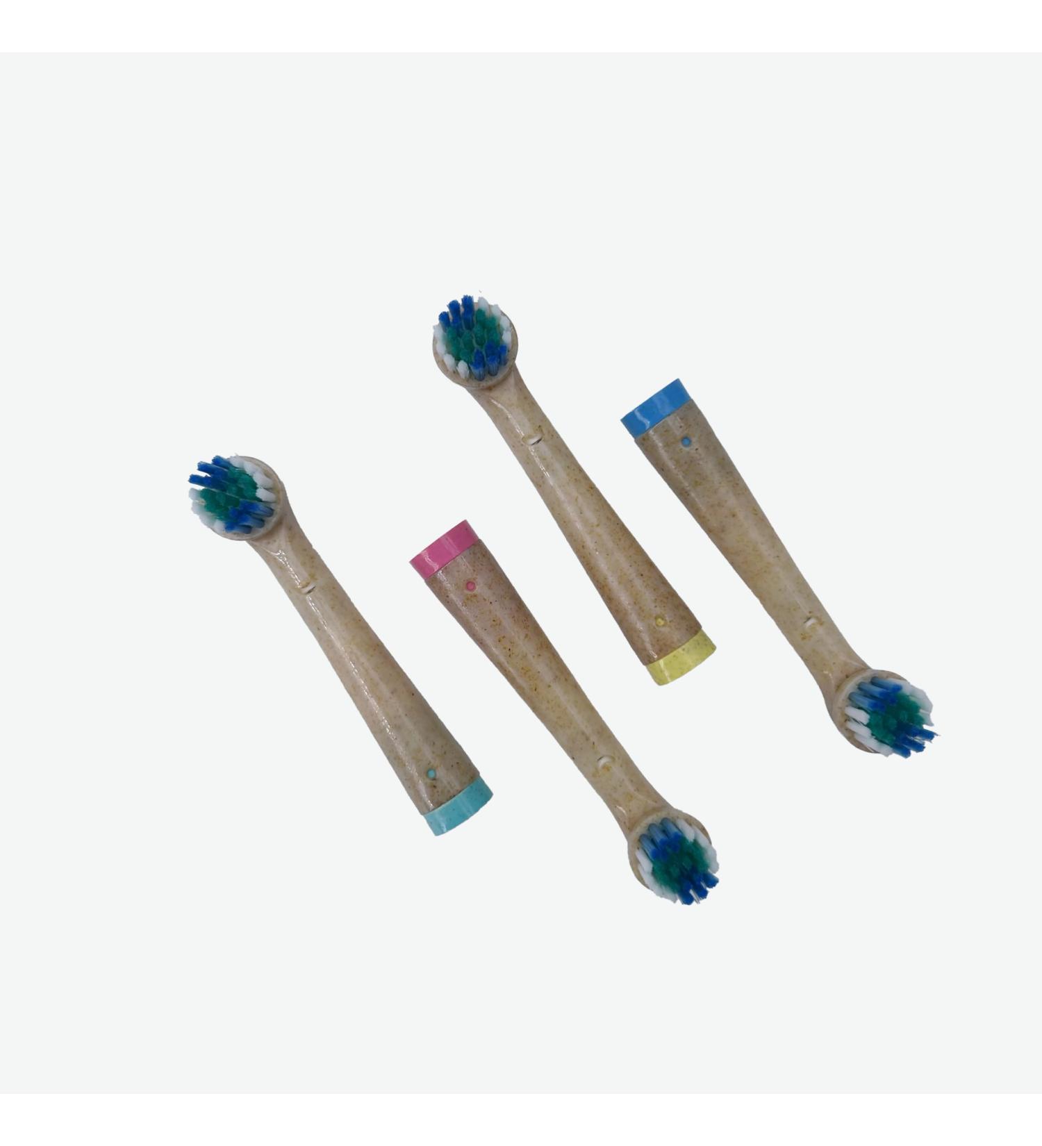 Biodegradable Replacement Toothbrush Heads for Oral-B Braun | 4 Eco-Friendly Soft Electric Brush Heads for Sensitive Teeth - Buy Online on GoSupps.com