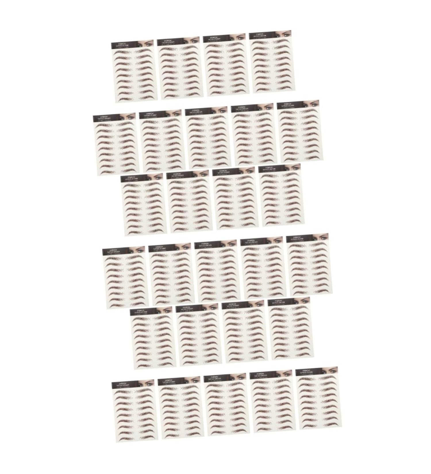 FOMIYES 27 Sheets Waterproof Eyebrow Stickers Waterproof Makeup Fake Eyebrow Sticker Temporary Brow Tattoos - Buy Online on GoSupps.com