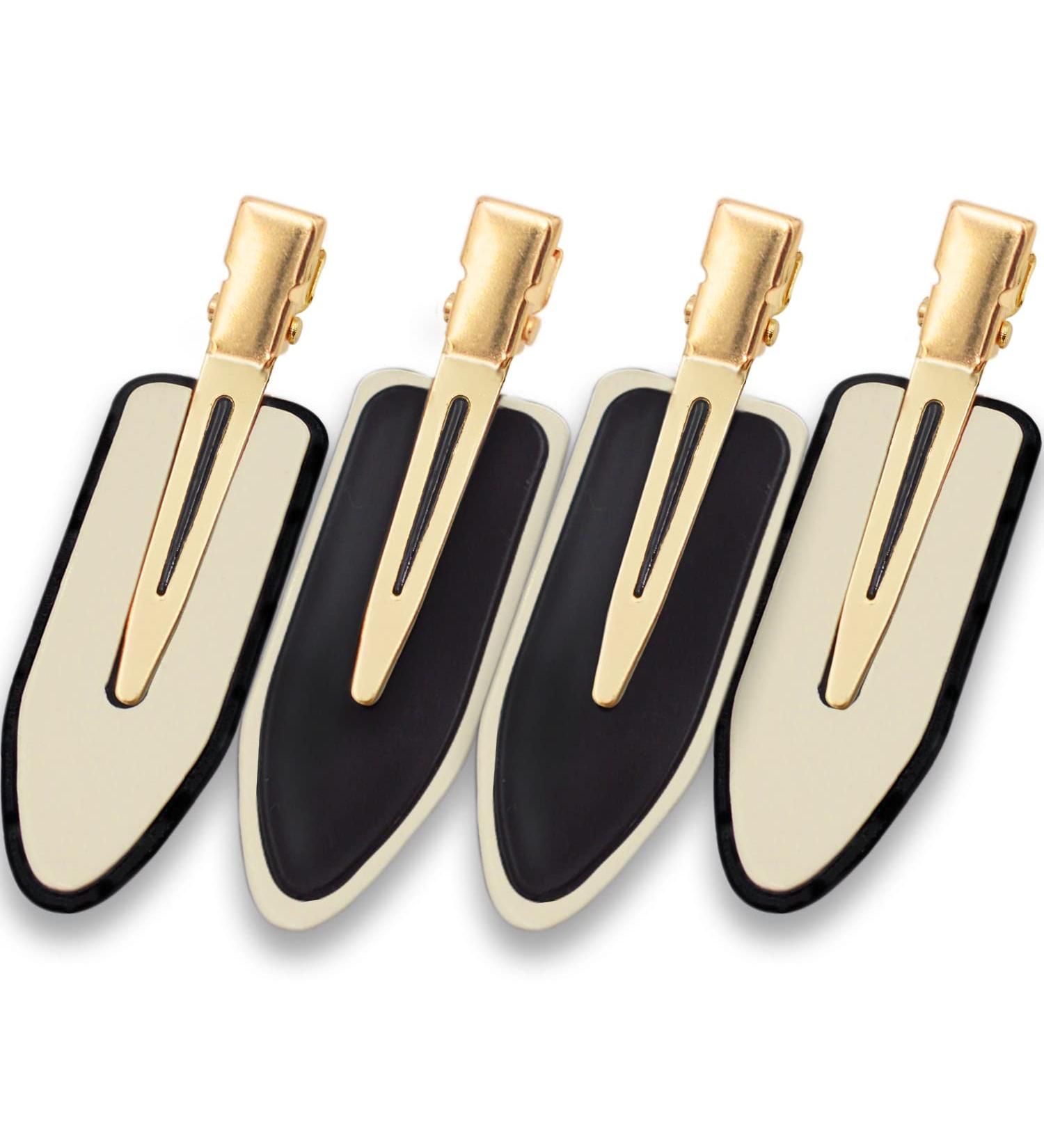 4 Pcs White Makeup Hair Clips - No Crease, No Bend Hair Curl Pins for Girls & Women - 7cm - Buy Online on GoSupps.com